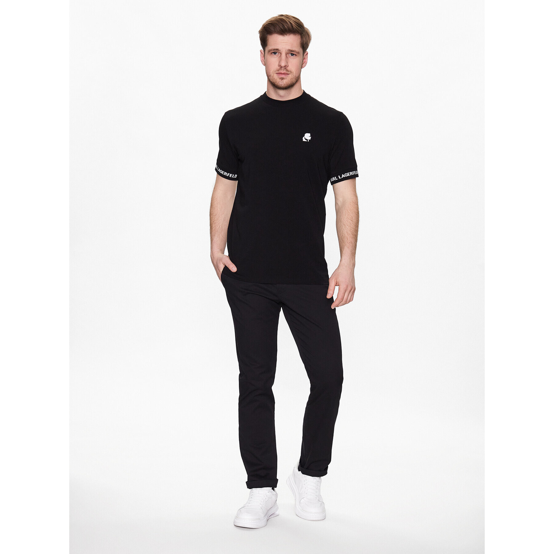 KARL LAGERFELD Тишърт 755023 532221 Черен Regular Fit - Pepit.bg