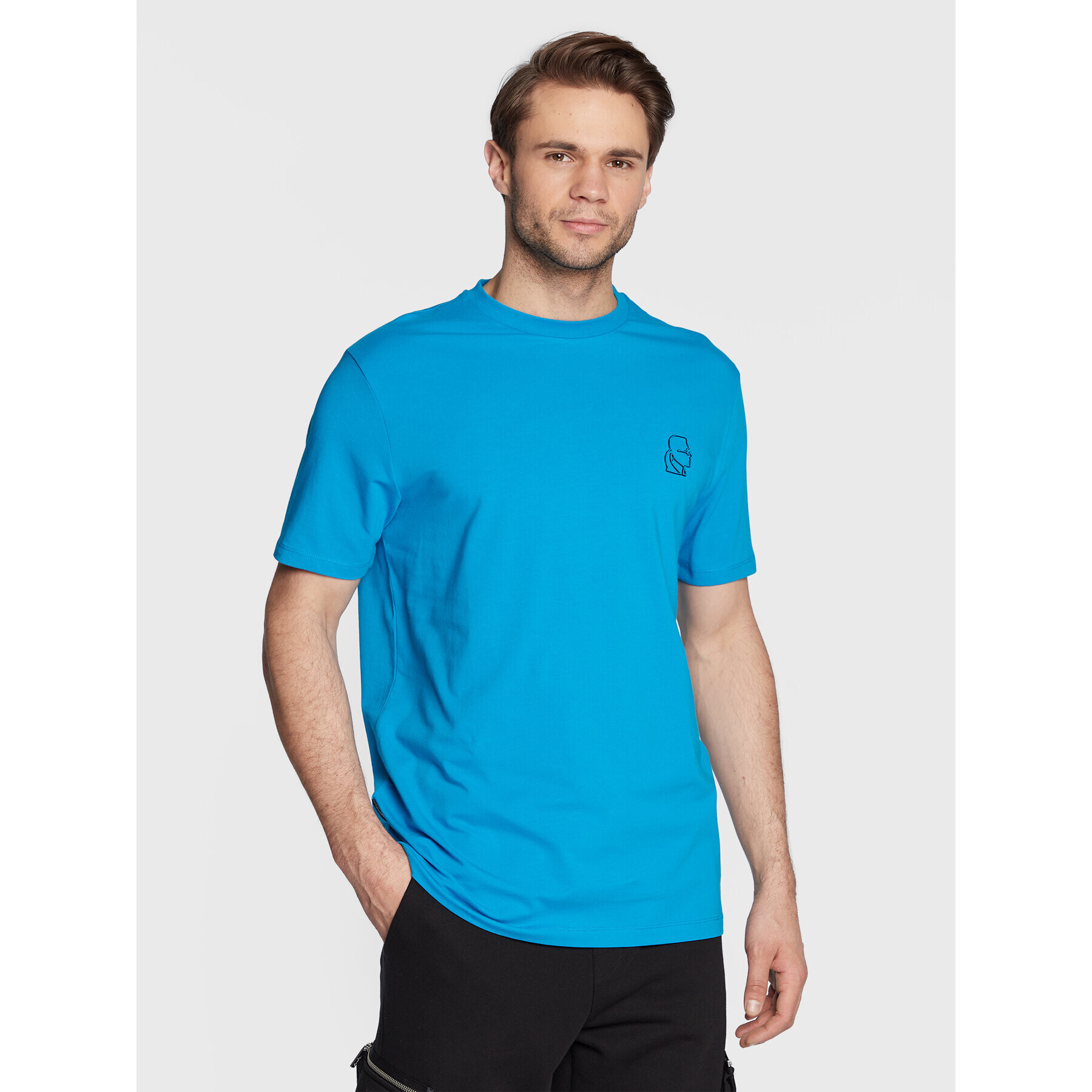 KARL LAGERFELD Тишърт 755024 524221 Син Regular Fit - Pepit.bg