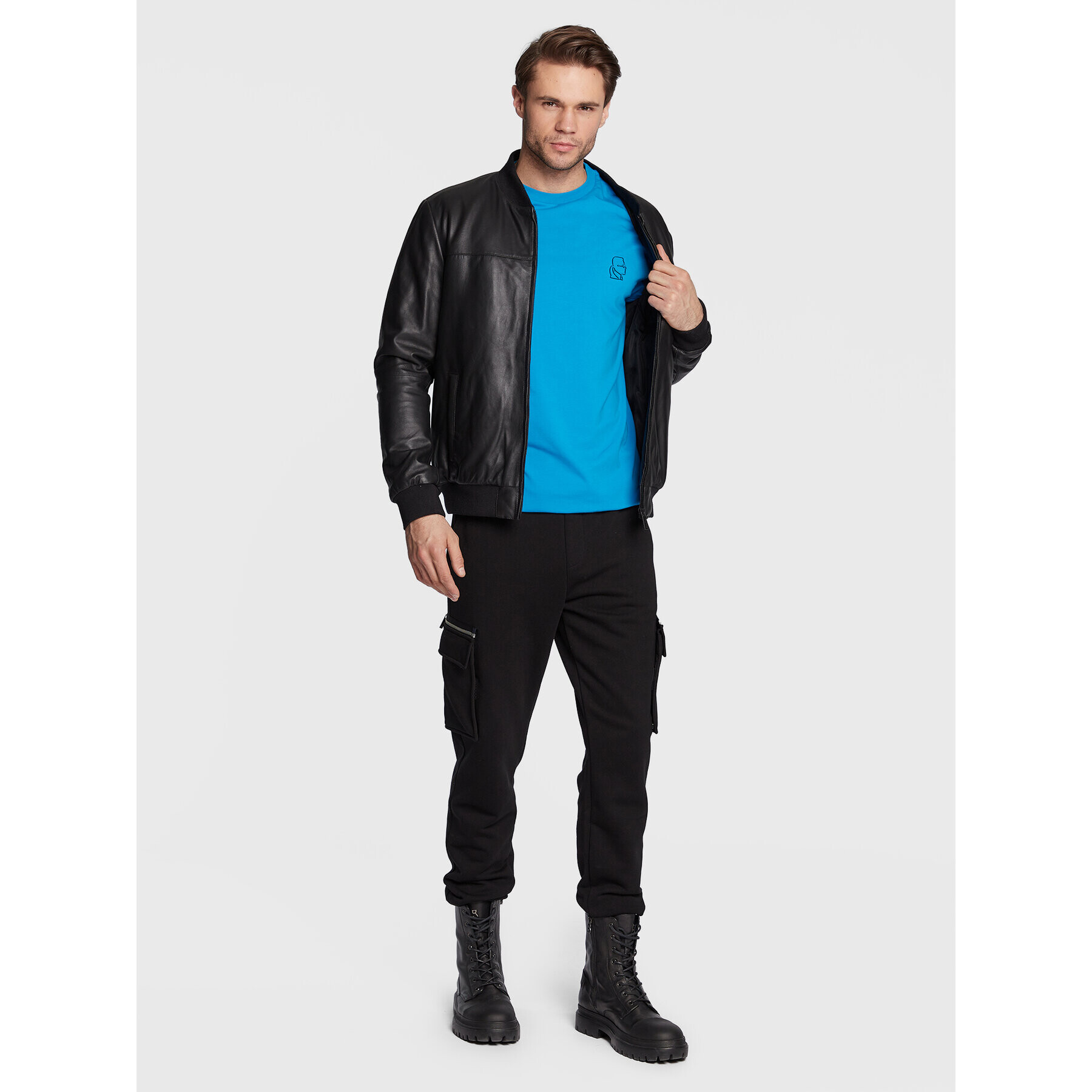 KARL LAGERFELD Тишърт 755024 524221 Син Regular Fit - Pepit.bg