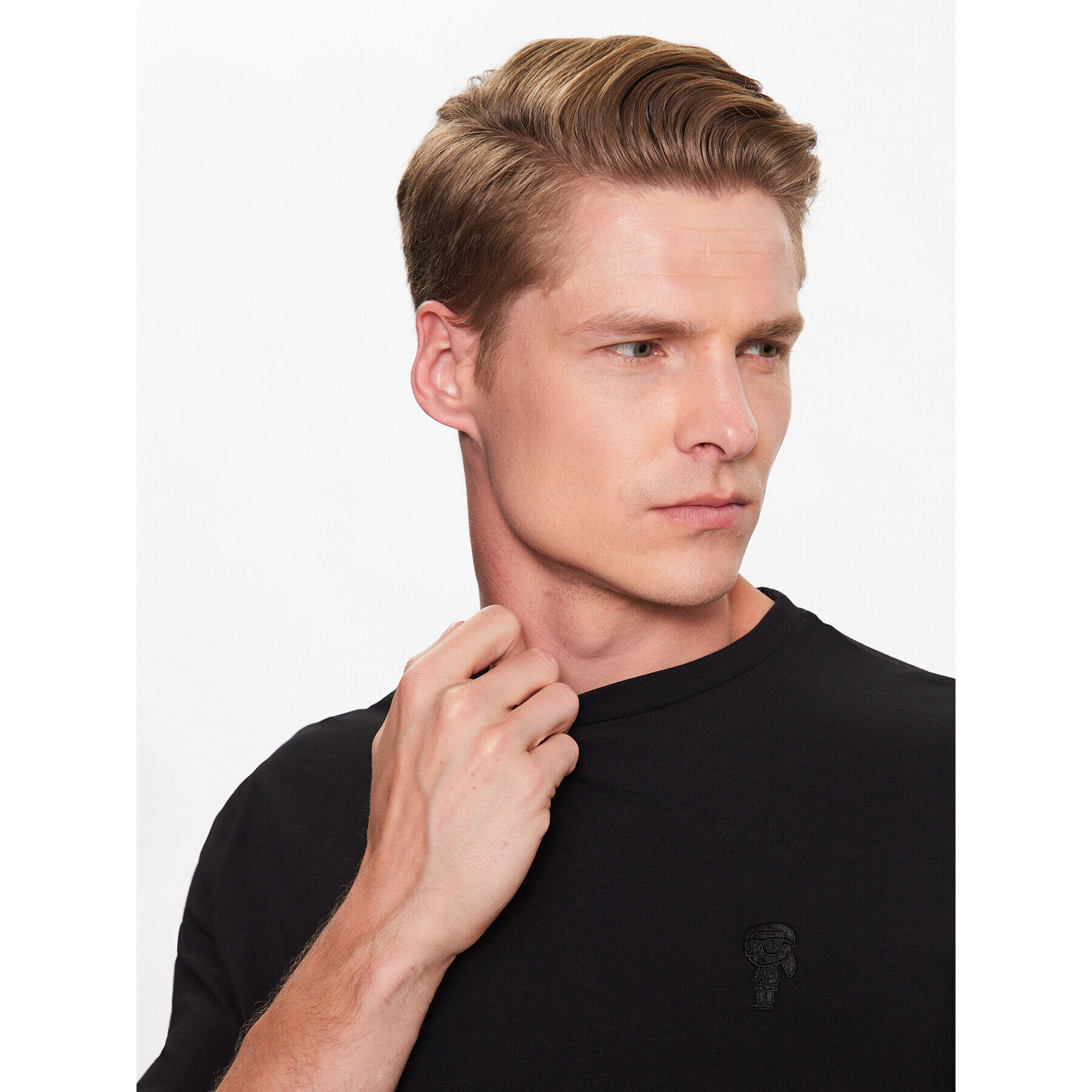 KARL LAGERFELD Тишърт 755024 532221 Черен Regular Fit - Pepit.bg