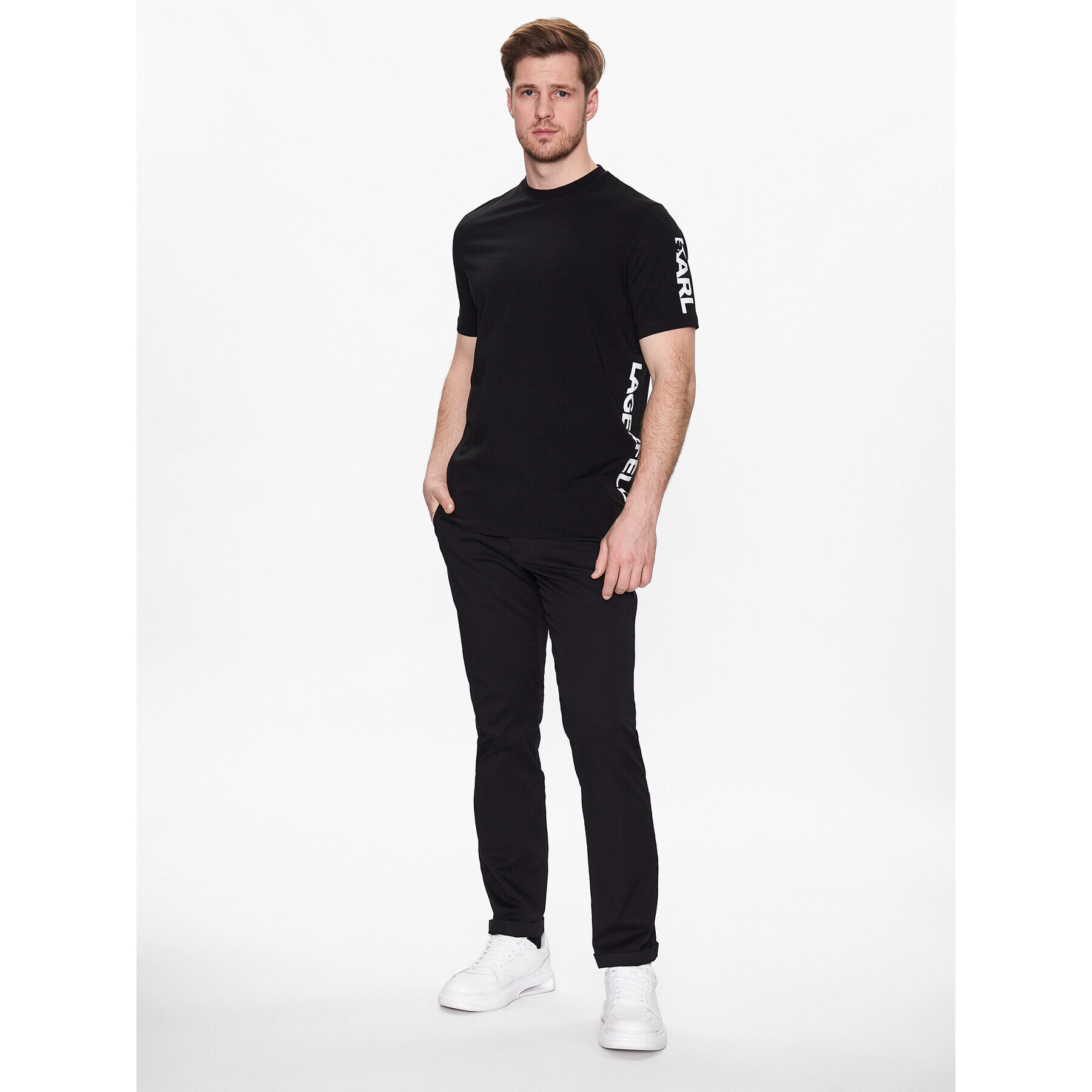 KARL LAGERFELD Тишърт 755025 532221 Черен Regular Fit - Pepit.bg