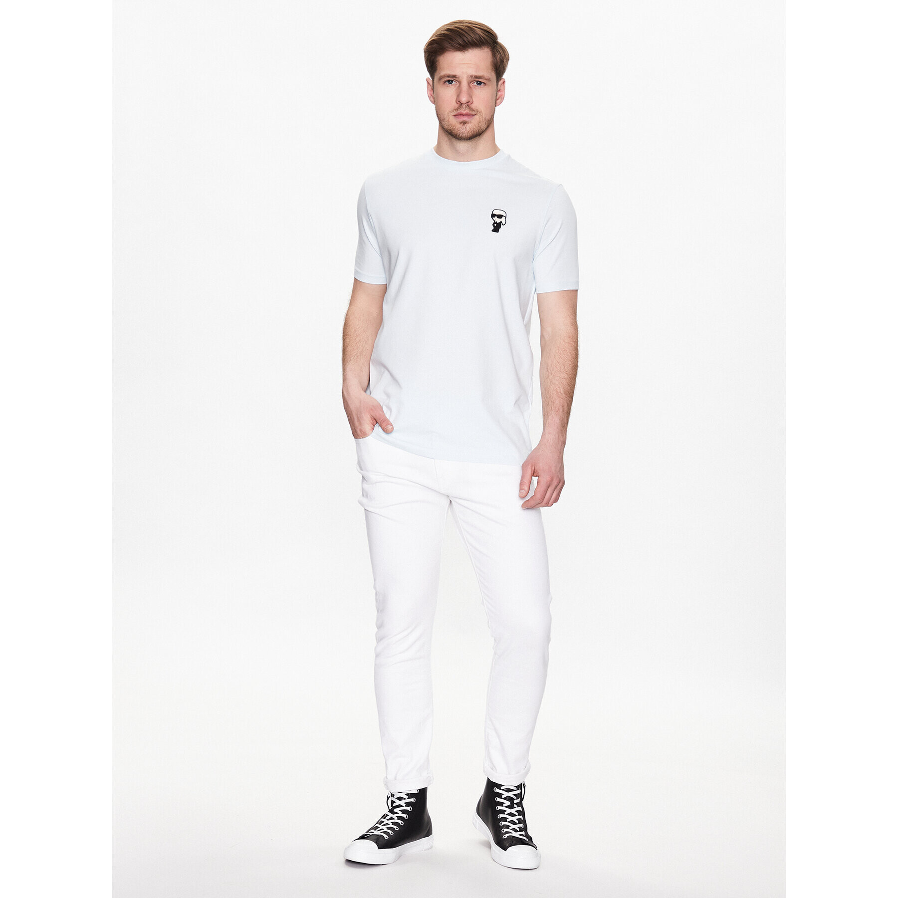 KARL LAGERFELD Тишърт 755027 532221 Син Regular Fit - Pepit.bg