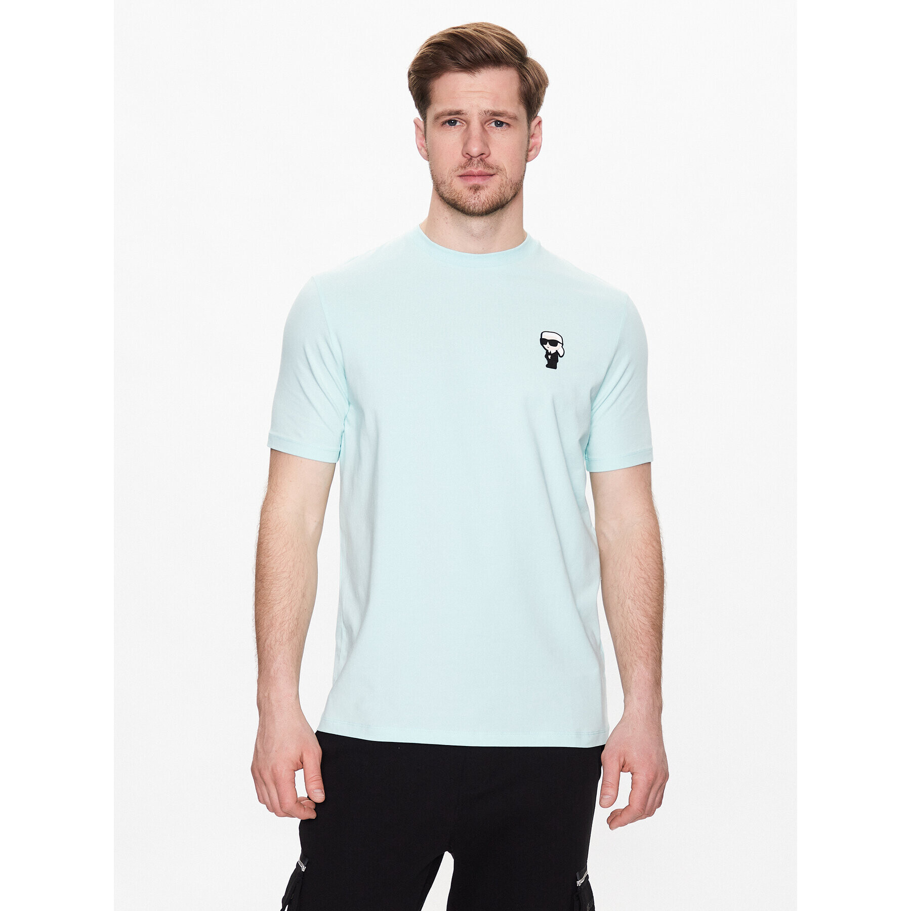KARL LAGERFELD Тишърт 755027 532221 Зелен Regular Fit - Pepit.bg