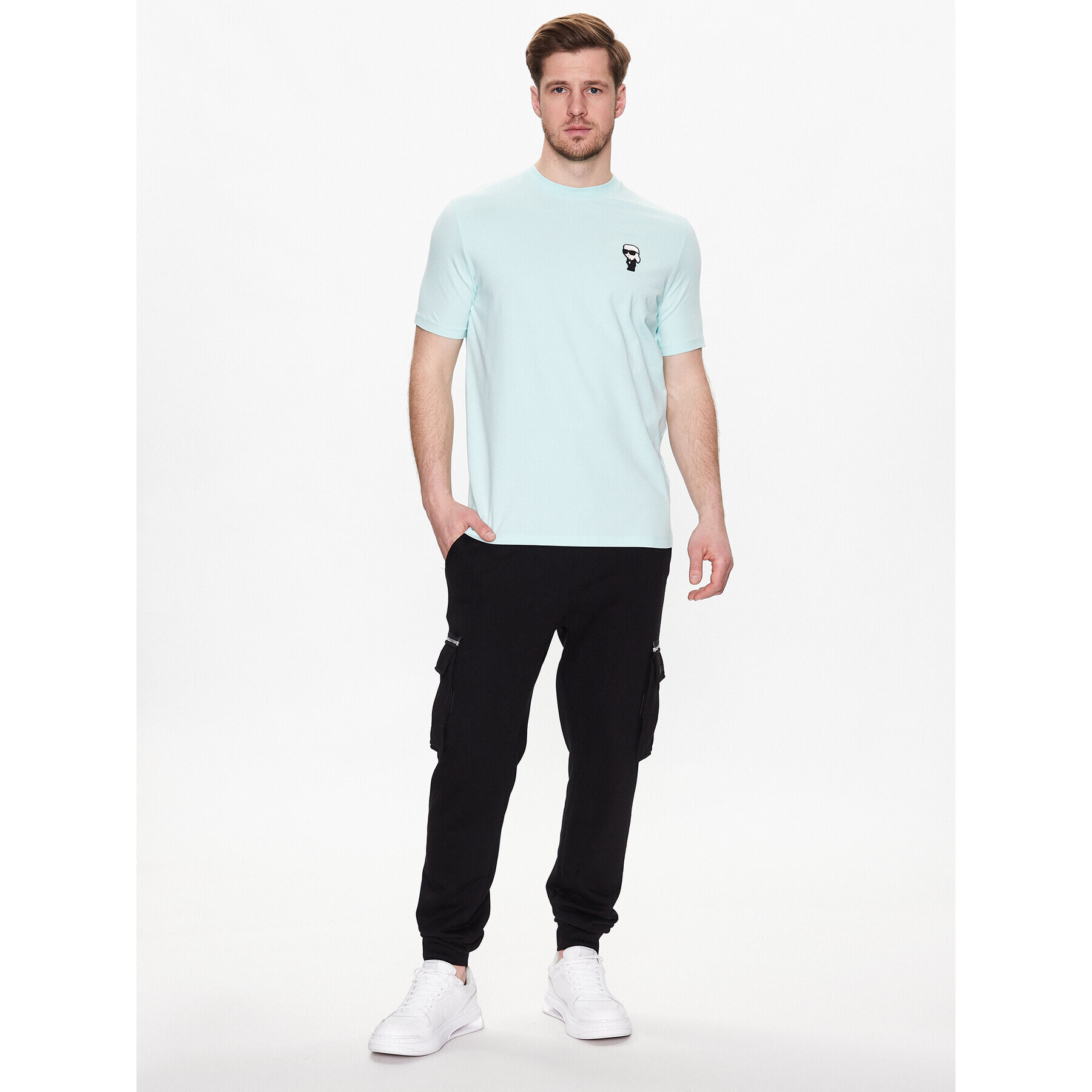 KARL LAGERFELD Тишърт 755027 532221 Зелен Regular Fit - Pepit.bg