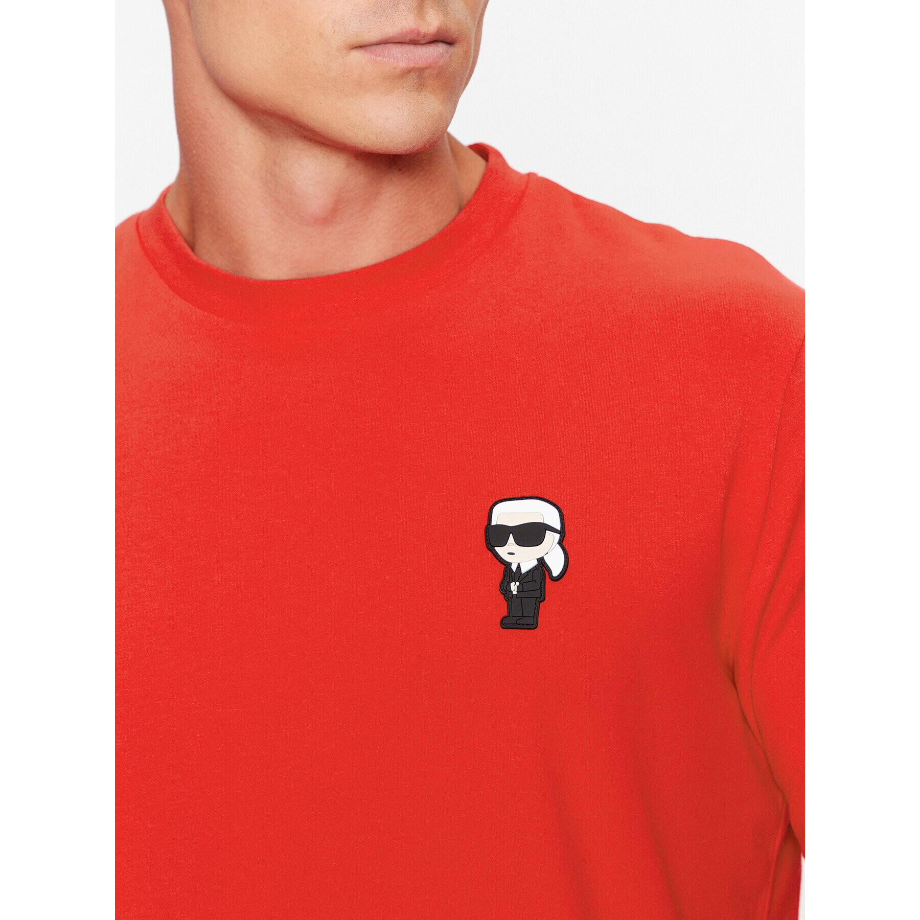 KARL LAGERFELD Тишърт 755027 534221 Червен Regular Fit - Pepit.bg