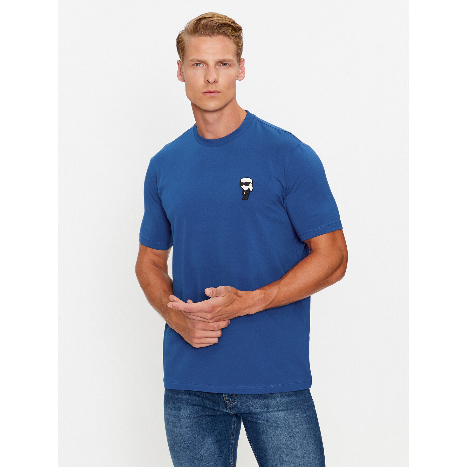 KARL LAGERFELD Тишърт 755027 534221 Тъмносин Regular Fit - Pepit.bg