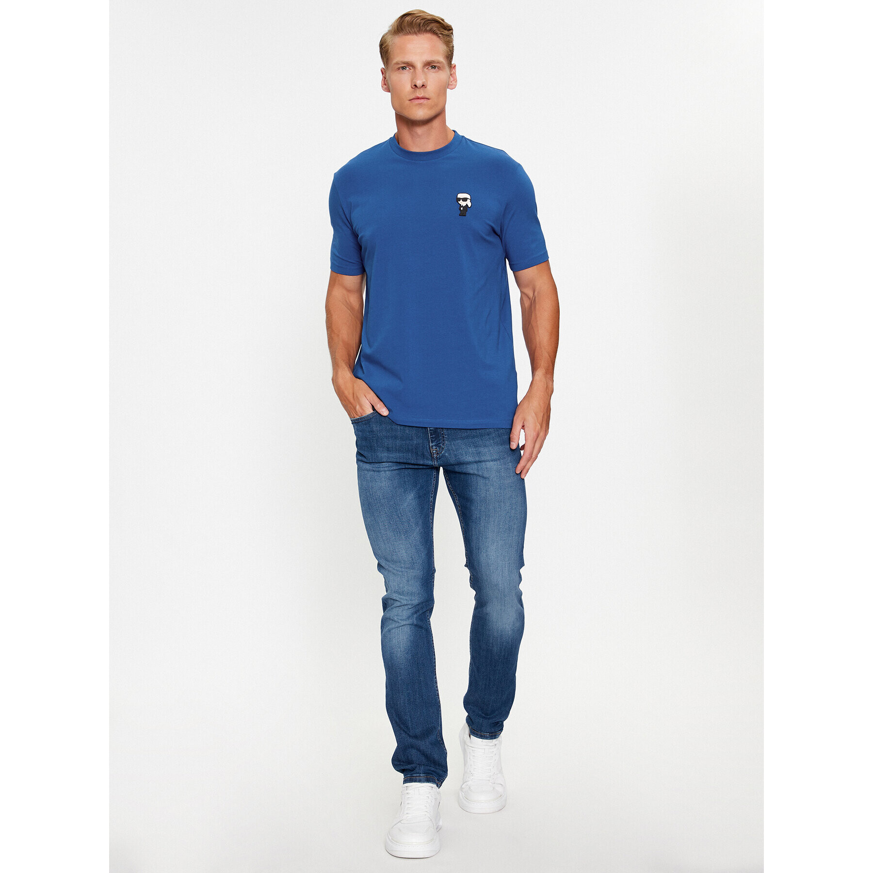 KARL LAGERFELD Тишърт 755027 534221 Тъмносин Regular Fit - Pepit.bg