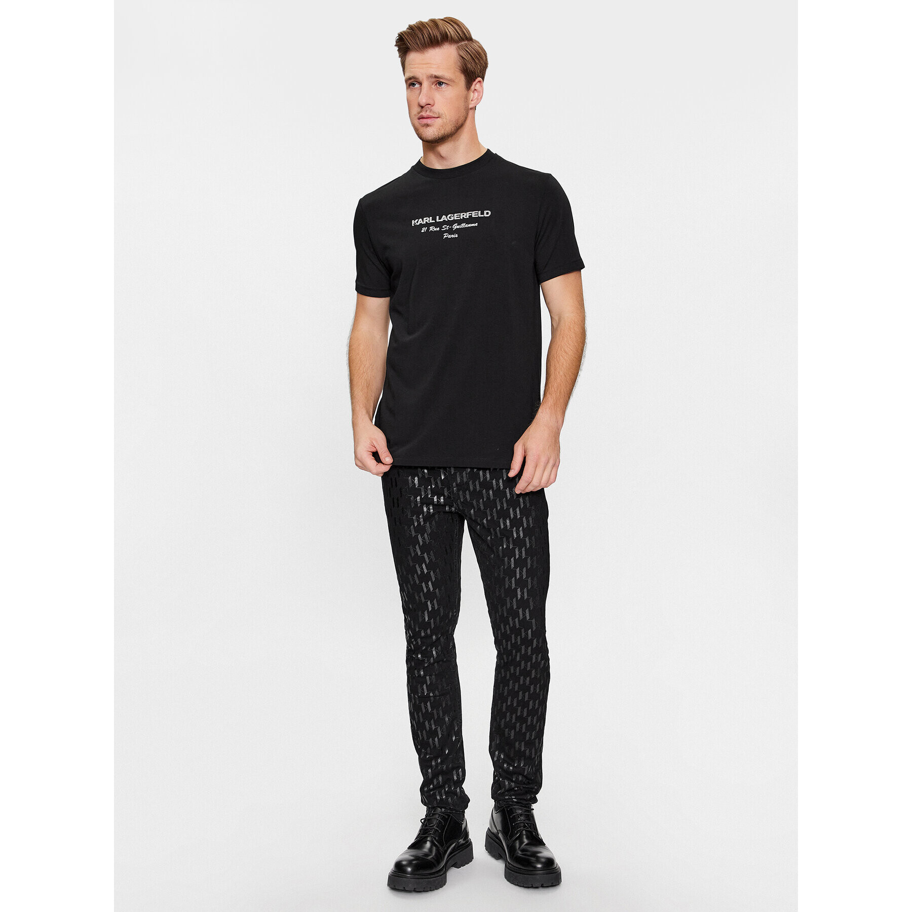 KARL LAGERFELD Тишърт 755037 534221 Сребрист Regular Fit - Pepit.bg
