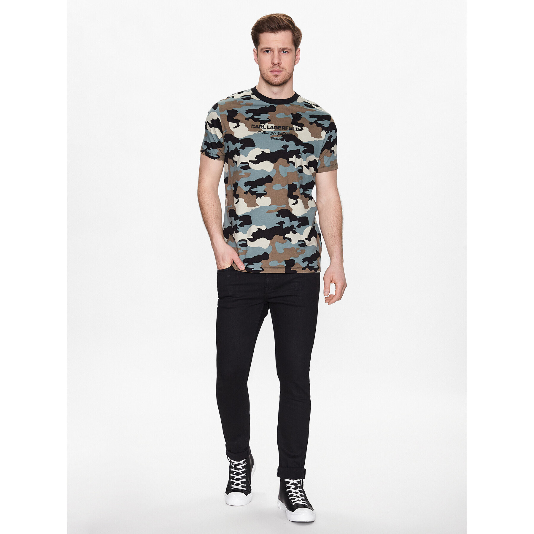 KARL LAGERFELD Тишърт 755039 532225 Цветен Regular Fit - Pepit.bg