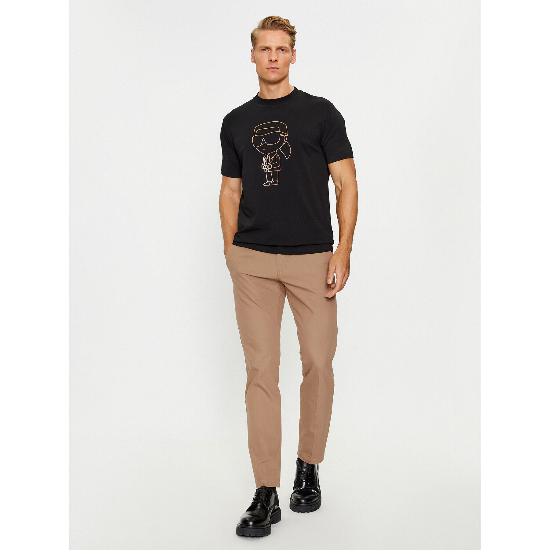 KARL LAGERFELD Тишърт 755047 534221 Черен Regular Fit - Pepit.bg