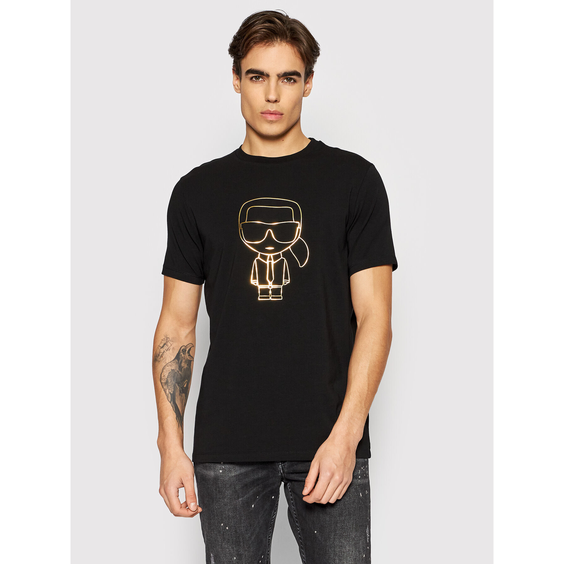 KARL LAGERFELD Тишърт 755048 512221 Черен Regular Fit - Pepit.bg