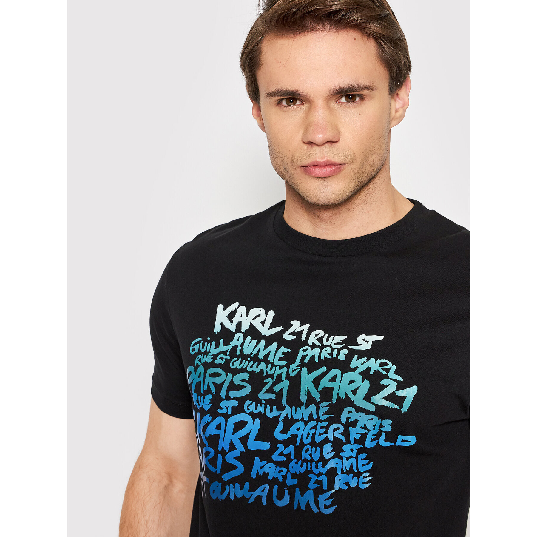 KARL LAGERFELD Тишърт 755050 521224 Черен Regular Fit - Pepit.bg