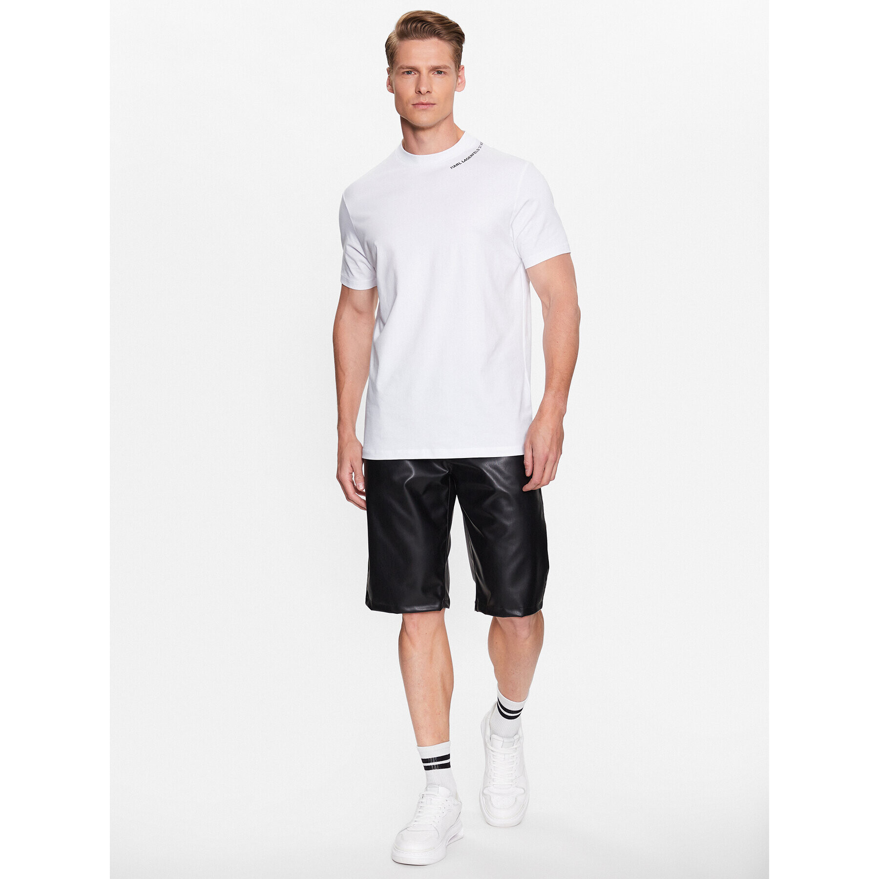 KARL LAGERFELD Тишърт 755051 532221 Бял Regular Fit - Pepit.bg