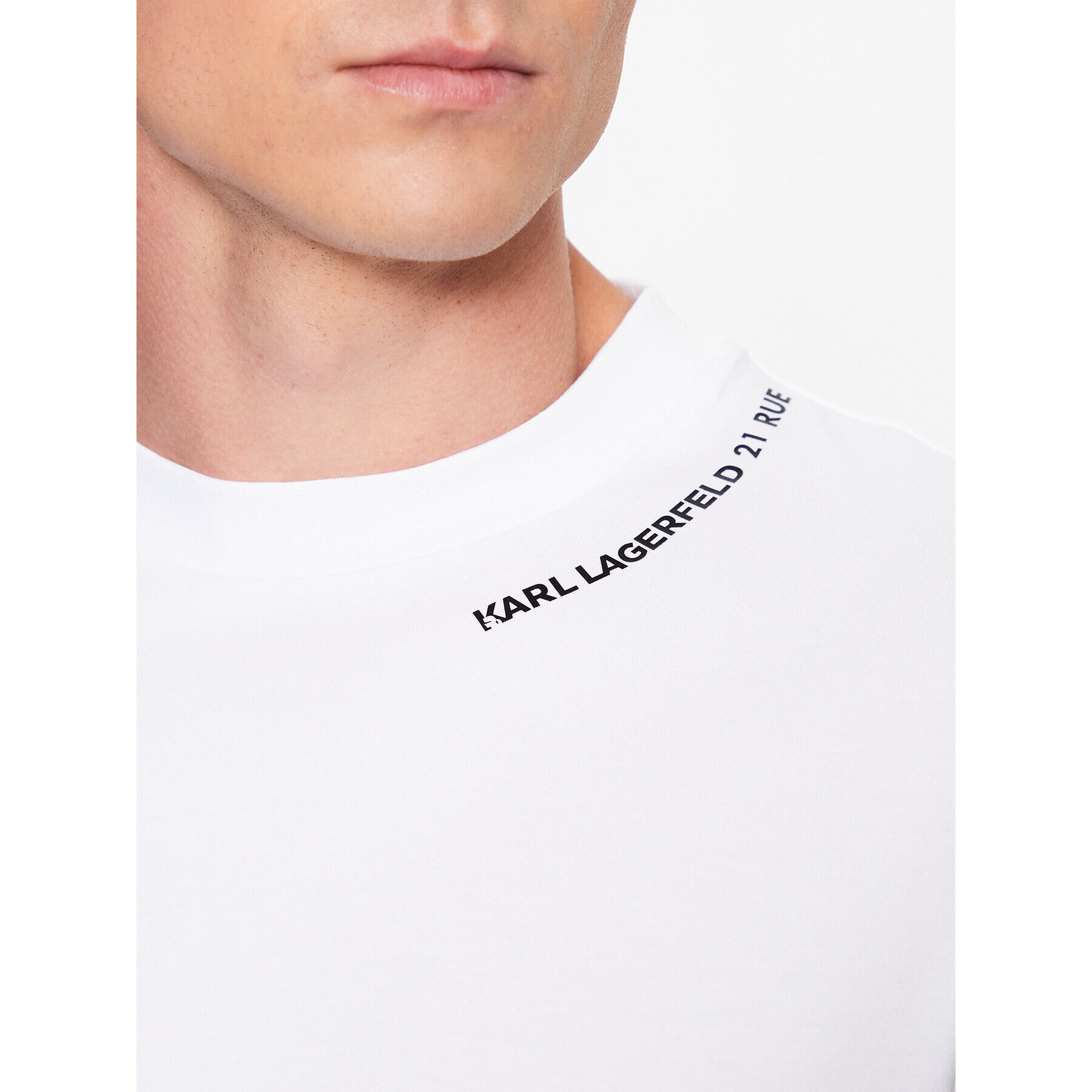 KARL LAGERFELD Тишърт 755051 532221 Бял Regular Fit - Pepit.bg