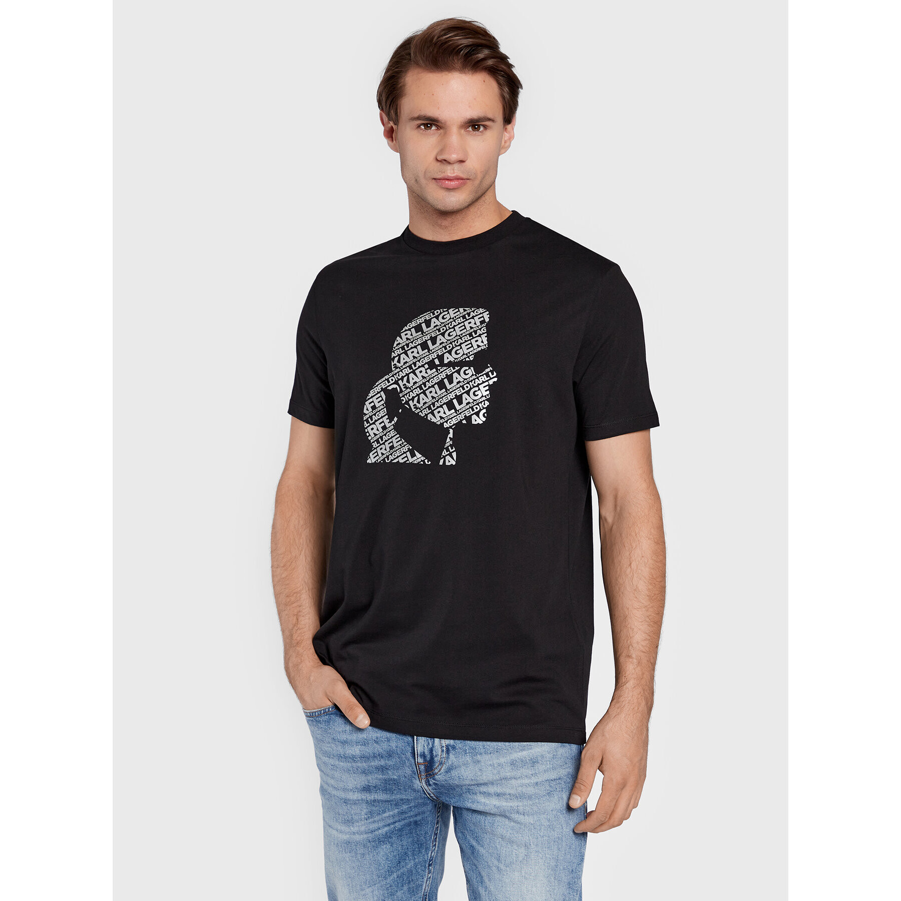 KARL LAGERFELD Тишърт 755053 524224 Черен Regular Fit - Pepit.bg