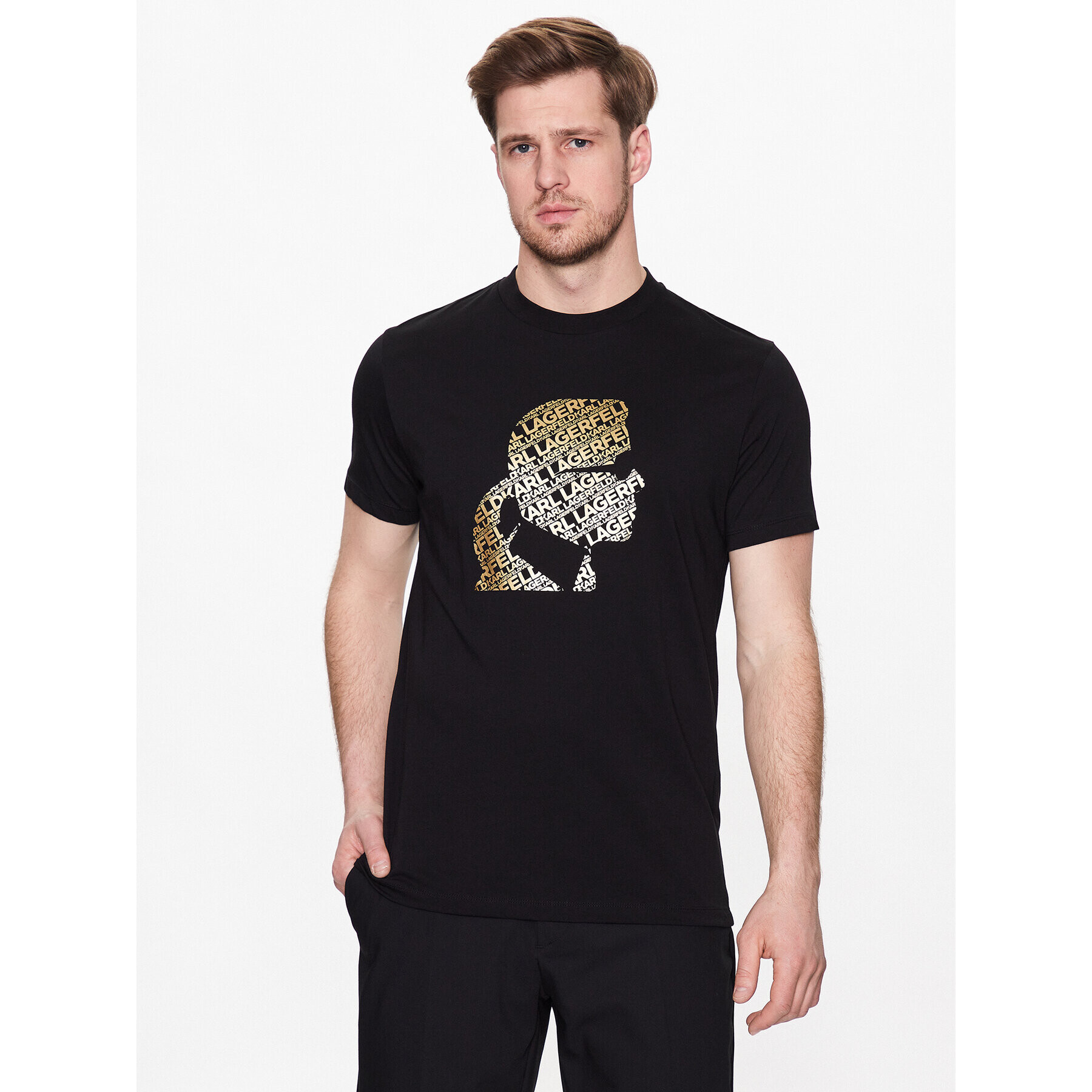 KARL LAGERFELD Тишърт 755054 532224 Черен Regular Fit - Pepit.bg