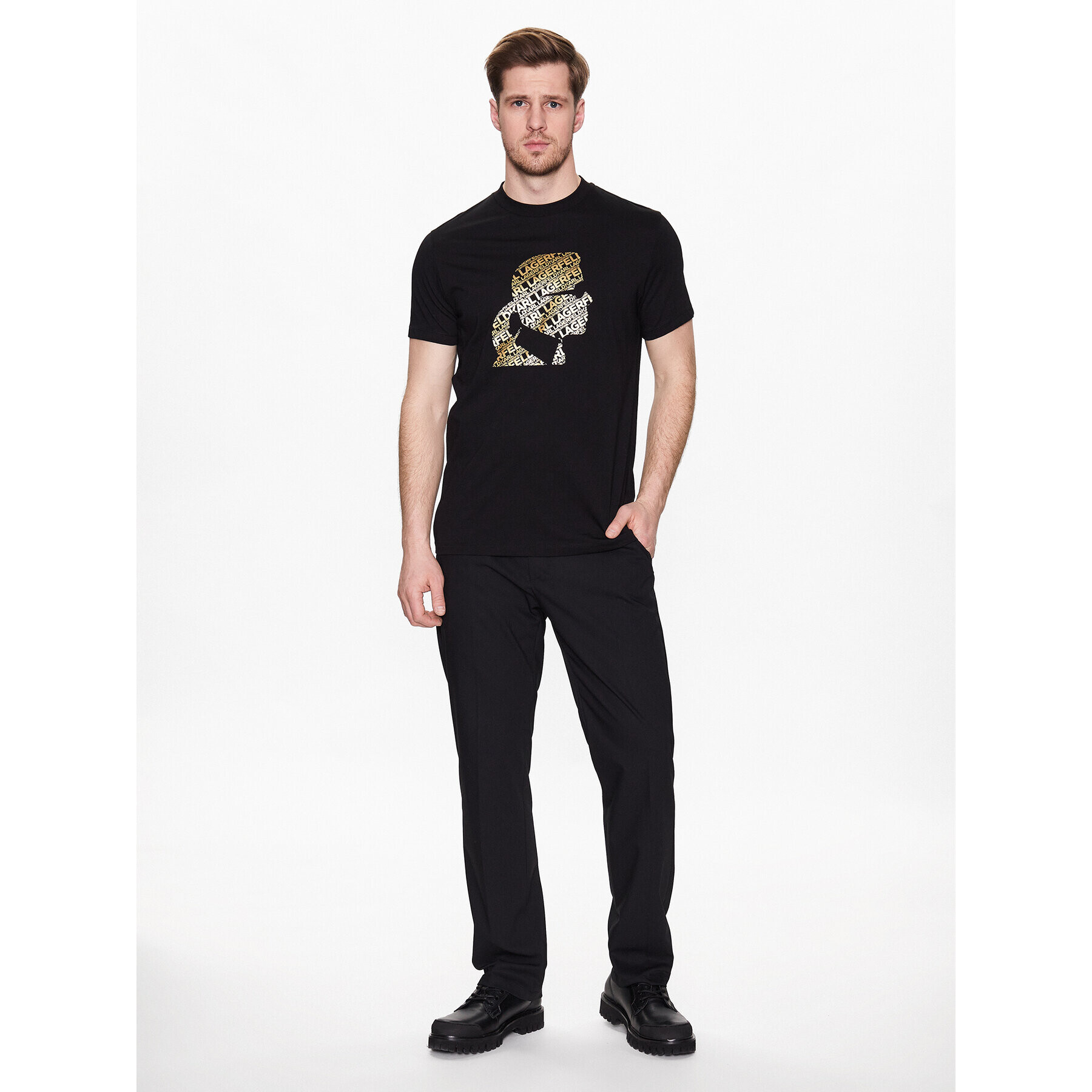 KARL LAGERFELD Тишърт 755054 532224 Черен Regular Fit - Pepit.bg