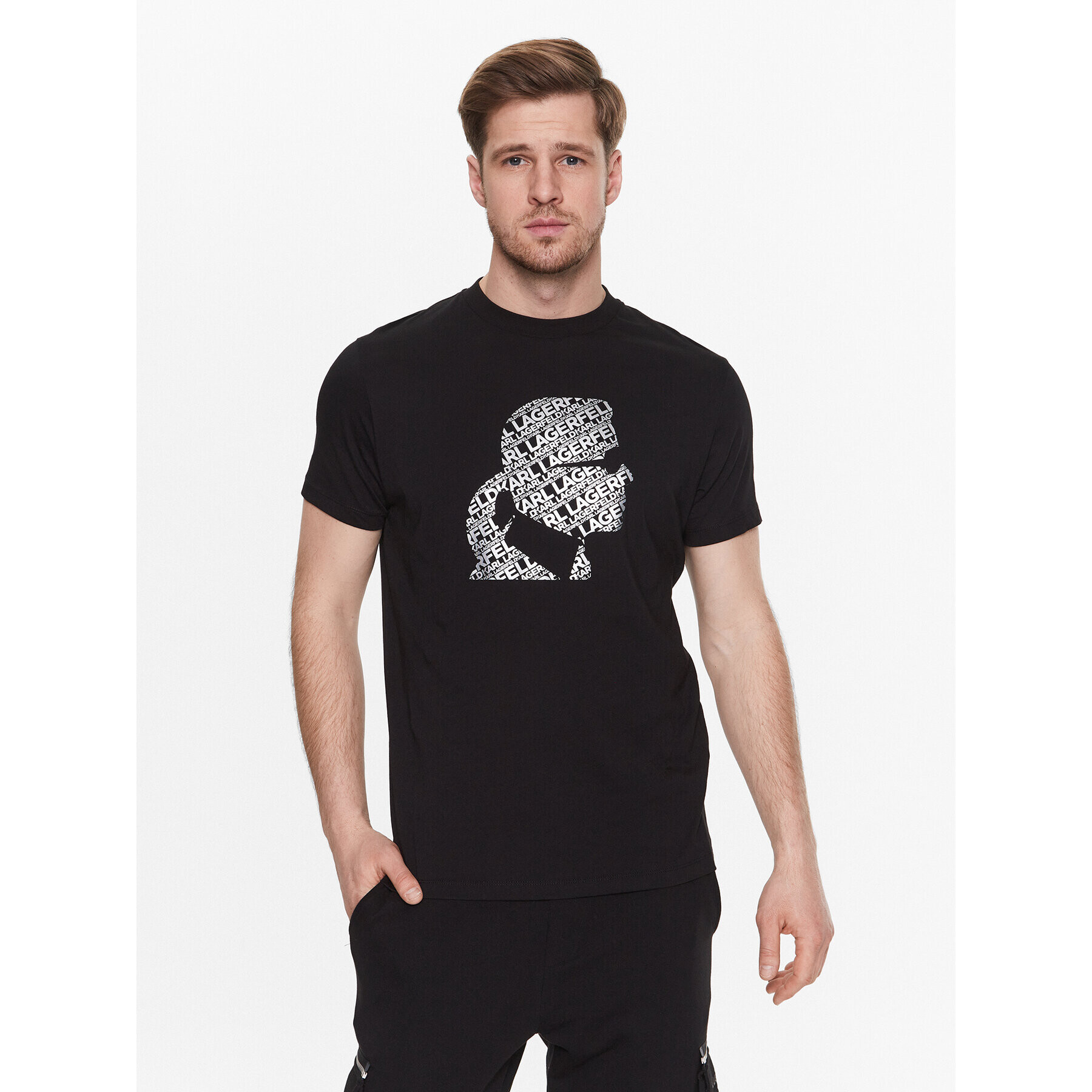 KARL LAGERFELD Тишърт 755054 532224 Черен Regular Fit - Pepit.bg
