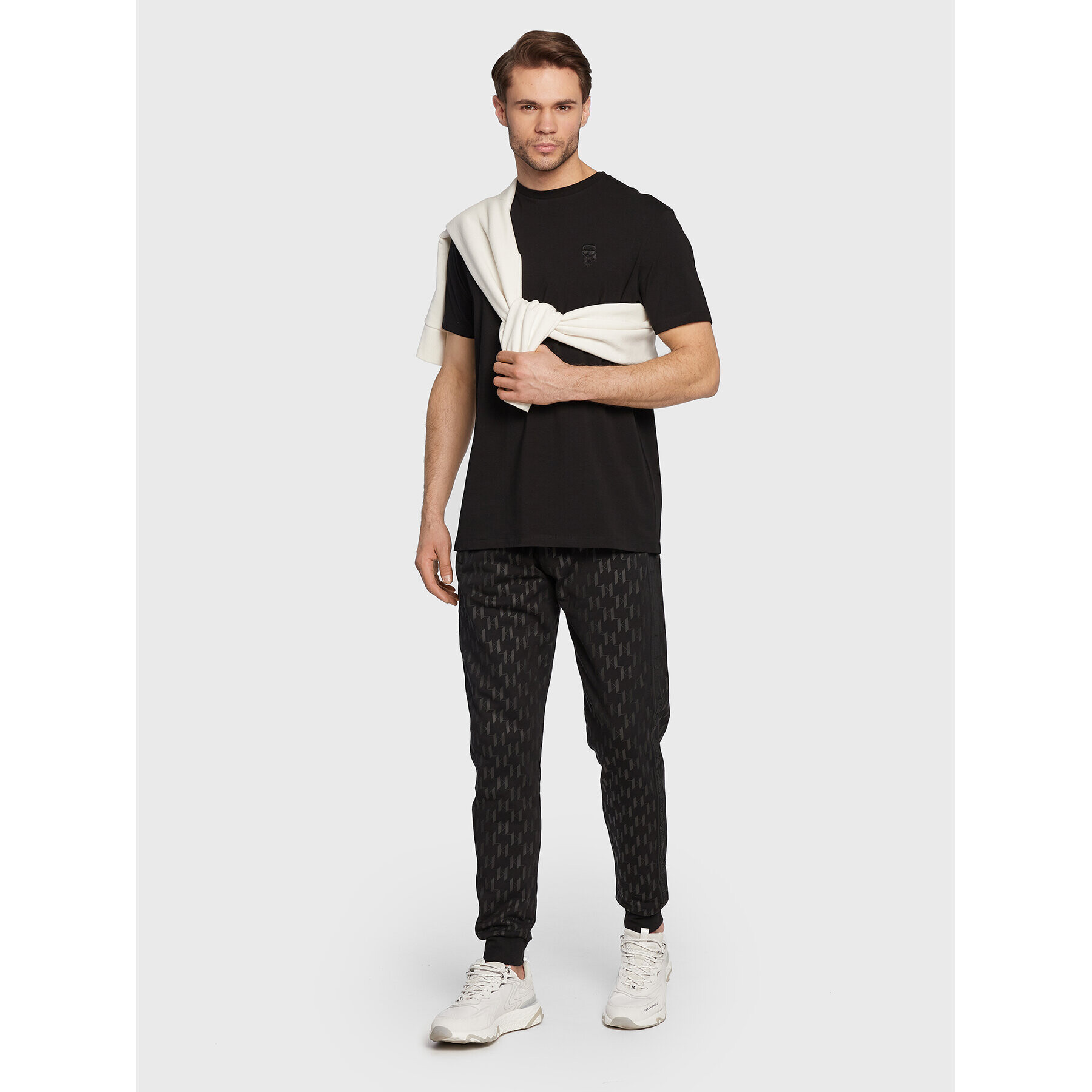 KARL LAGERFELD Тишърт 755055 524221 Черен Regular Fit - Pepit.bg