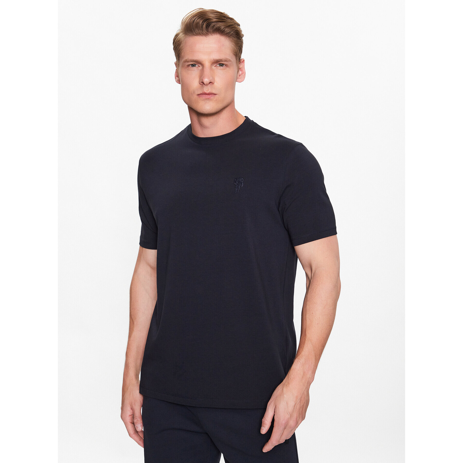 KARL LAGERFELD Тишърт 755055 532221 Тъмносин Regular Fit - Pepit.bg