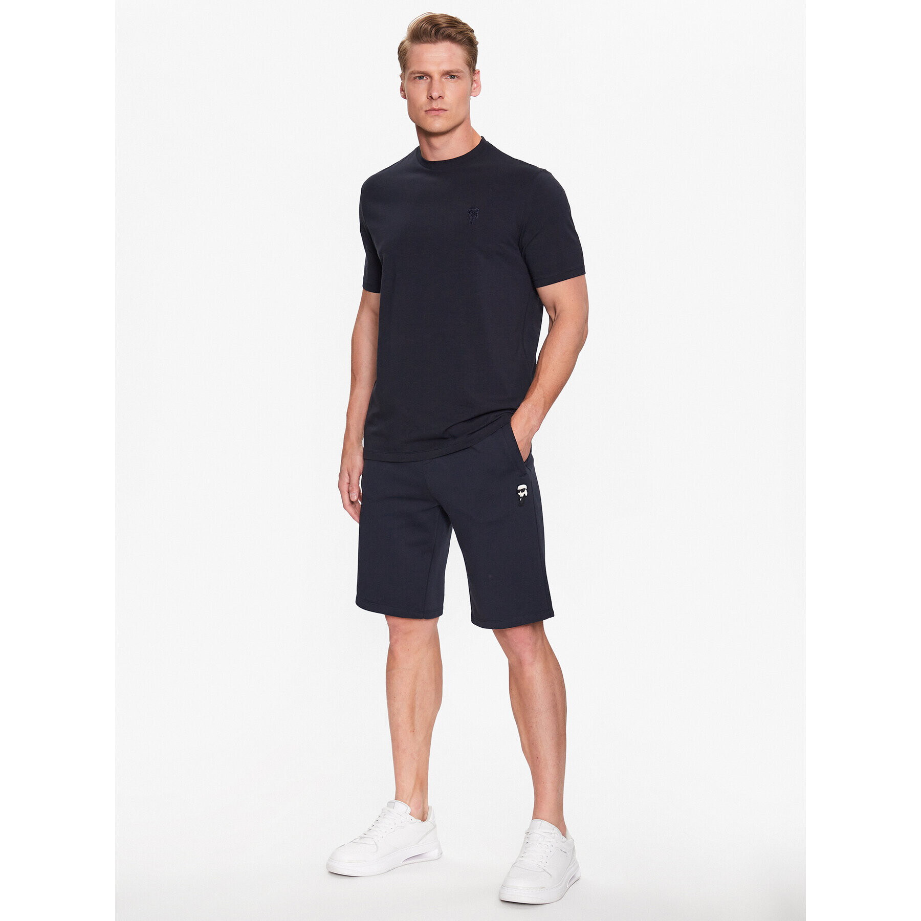 KARL LAGERFELD Тишърт 755055 532221 Тъмносин Regular Fit - Pepit.bg