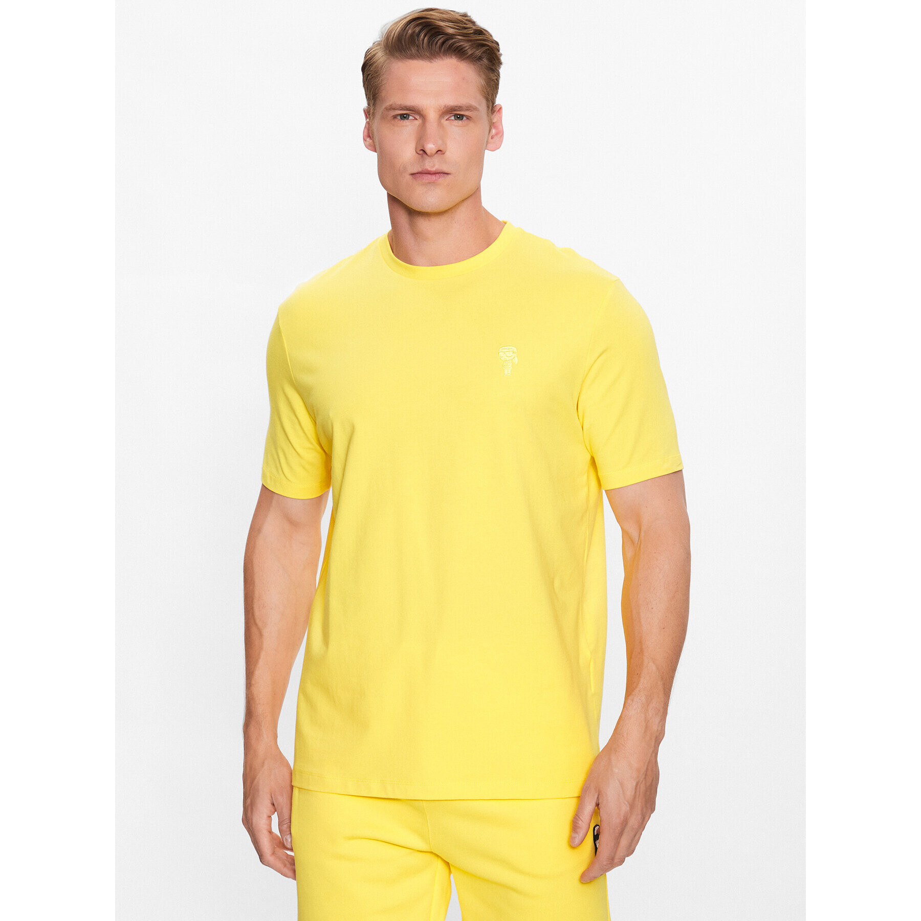 KARL LAGERFELD Тишърт 755055 532221 Жълт Regular Fit - Pepit.bg