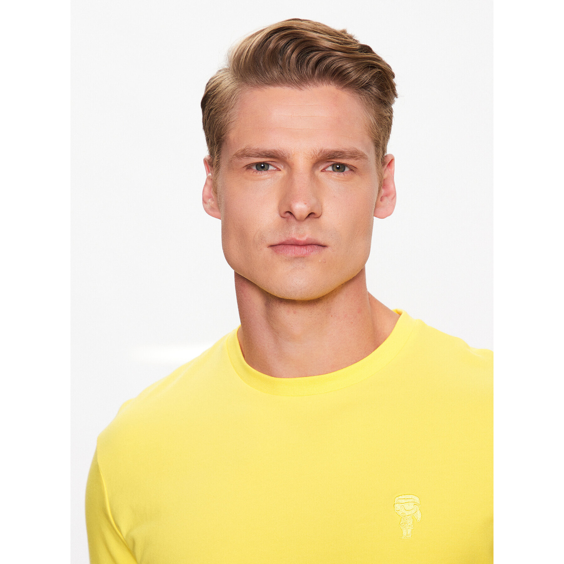 KARL LAGERFELD Тишърт 755055 532221 Жълт Regular Fit - Pepit.bg