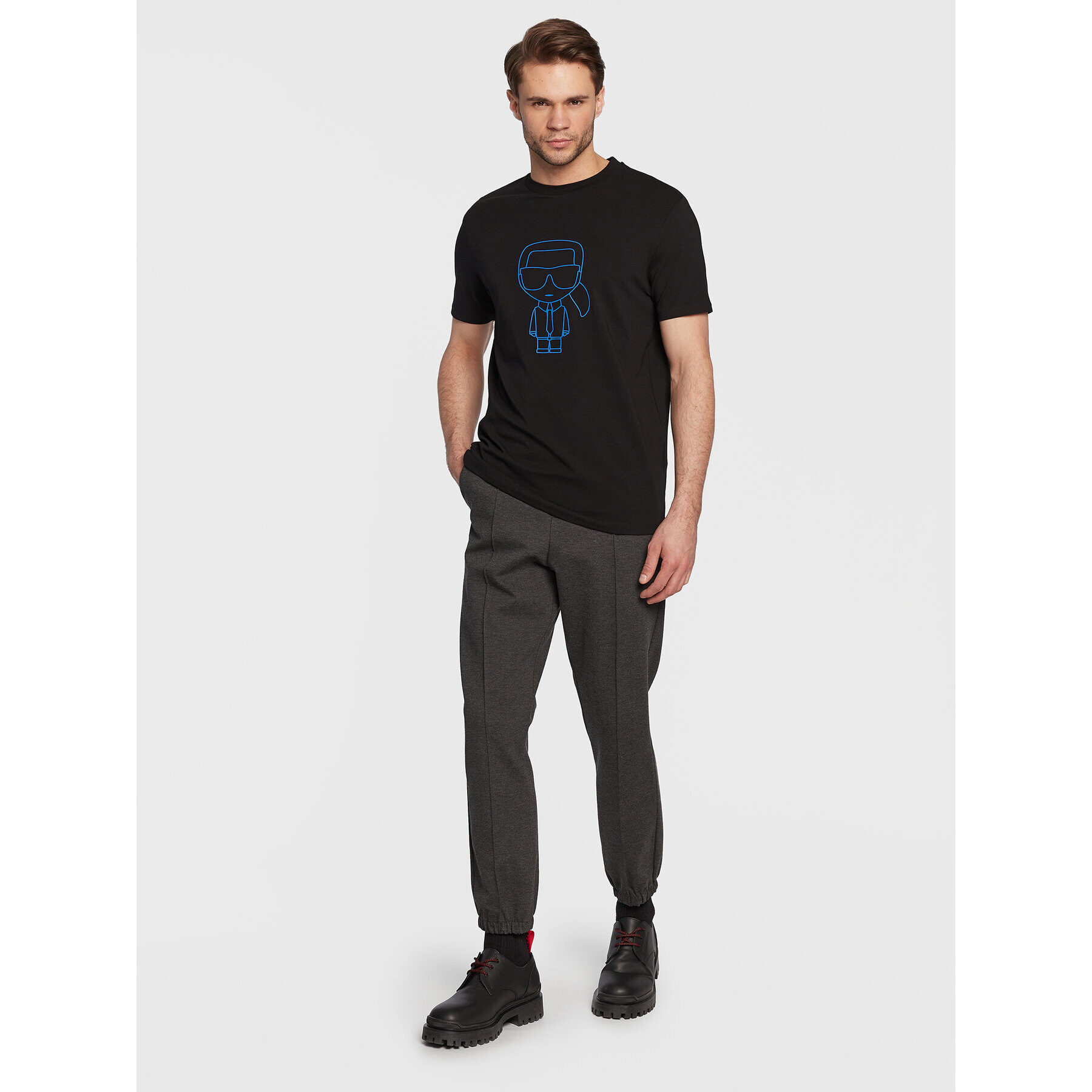 KARL LAGERFELD Тишърт 755057 524221 Черен Regular Fit - Pepit.bg