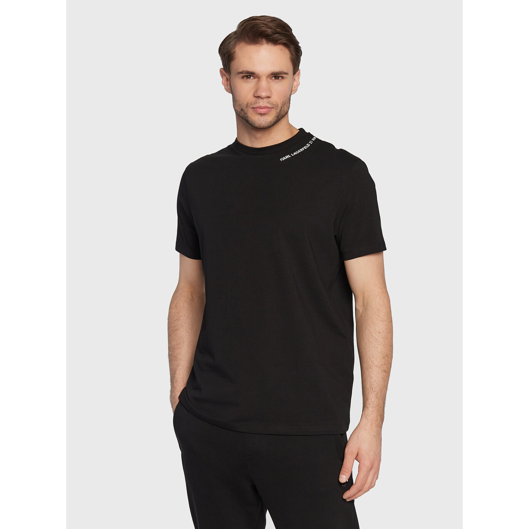 KARL LAGERFELD Тишърт 755058 524221 Черен Regular Fit - Pepit.bg