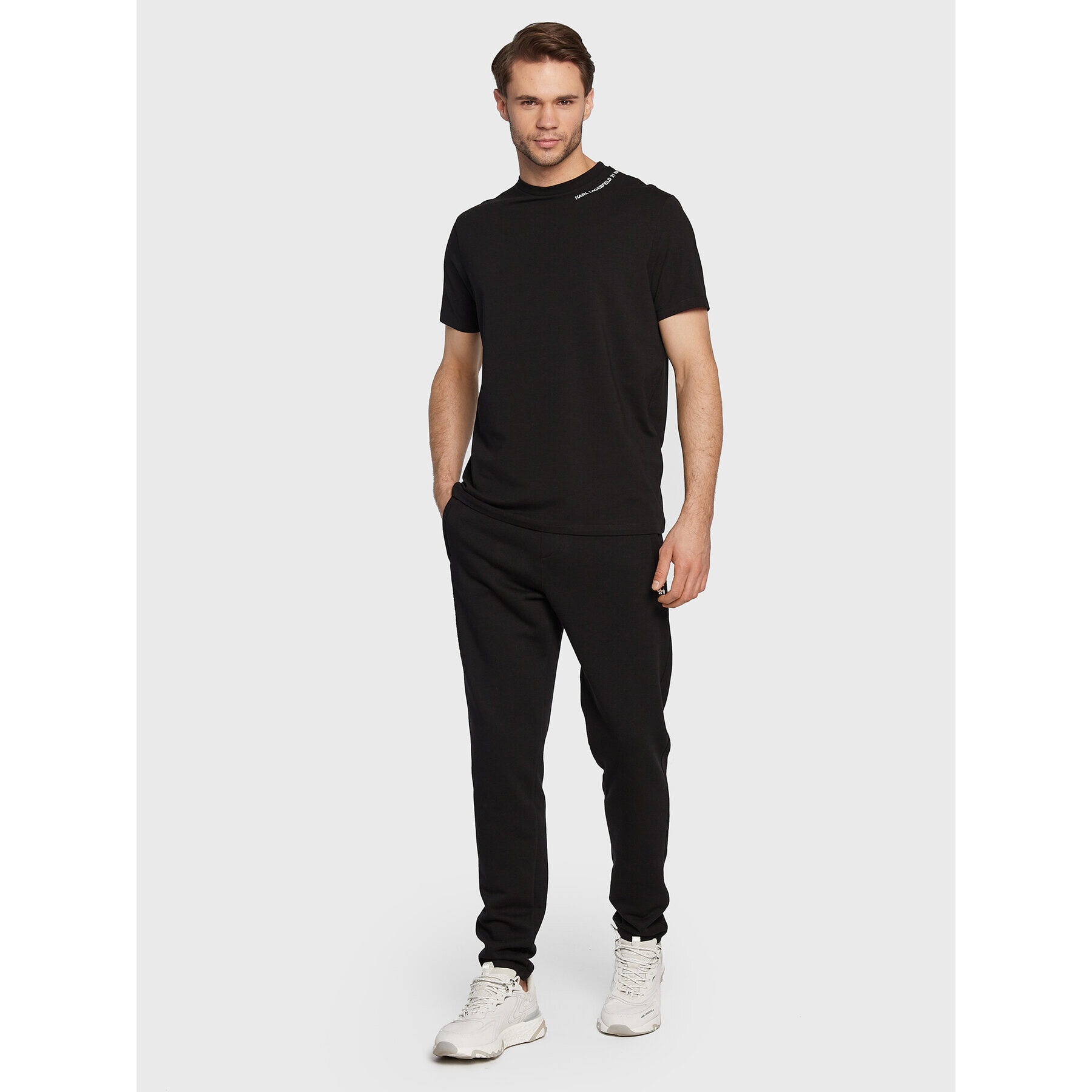 KARL LAGERFELD Тишърт 755058 524221 Черен Regular Fit - Pepit.bg