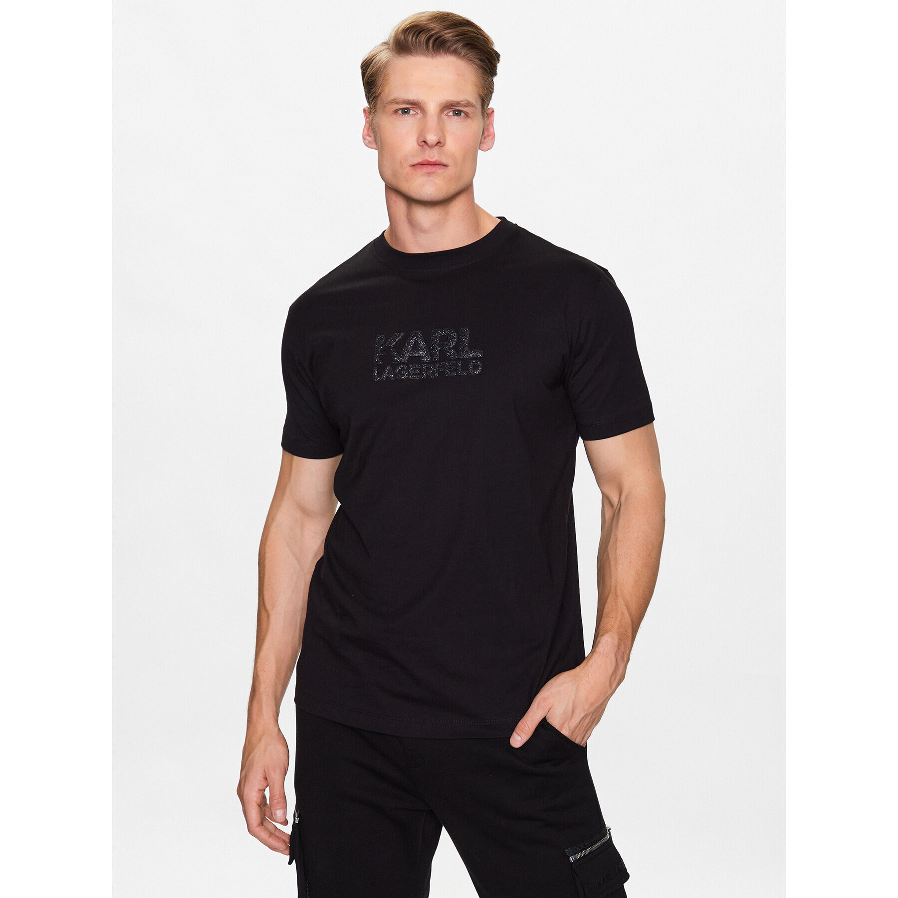 KARL LAGERFELD Тишърт 755060 532241 Черен Regular Fit - Pepit.bg