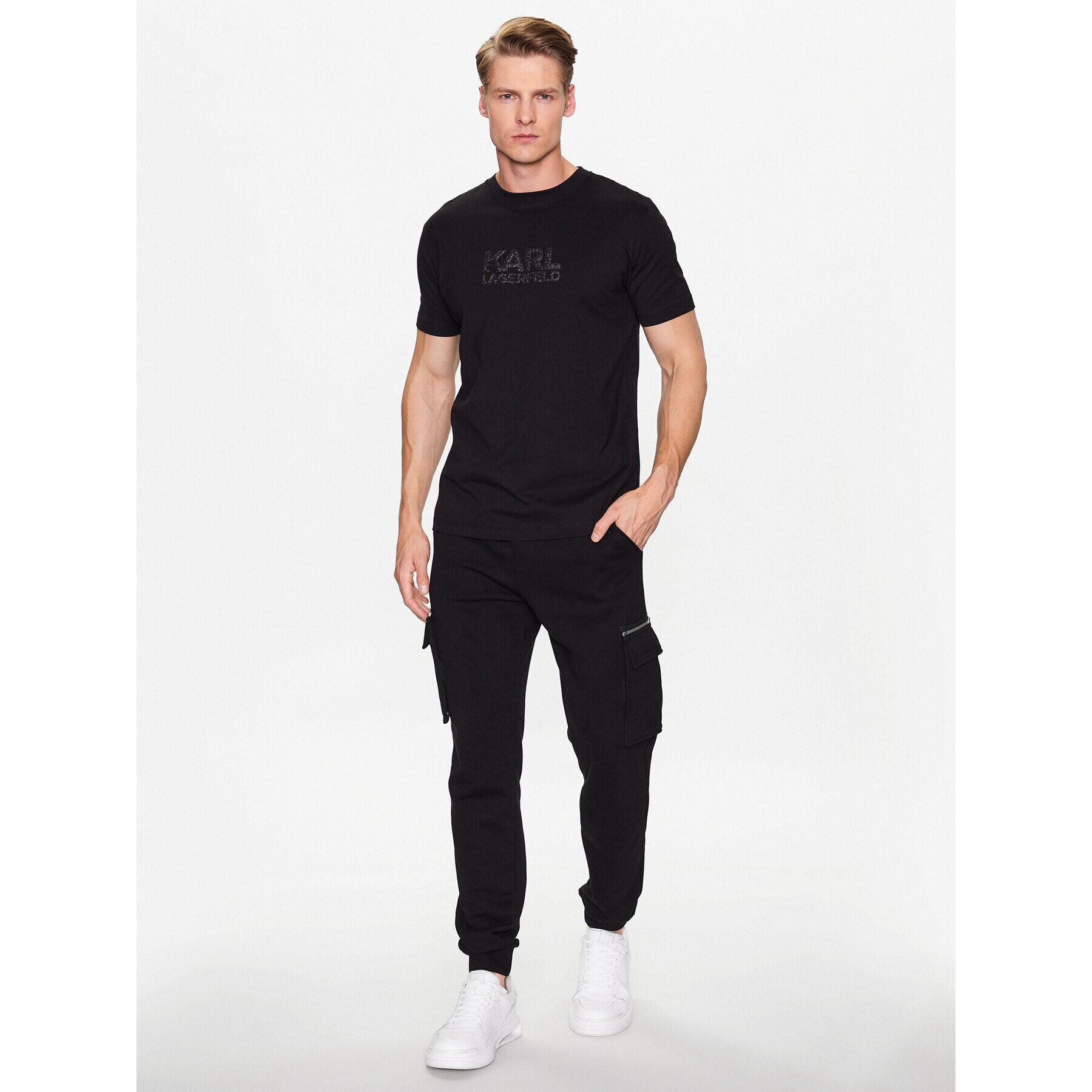 KARL LAGERFELD Тишърт 755060 532241 Черен Regular Fit - Pepit.bg