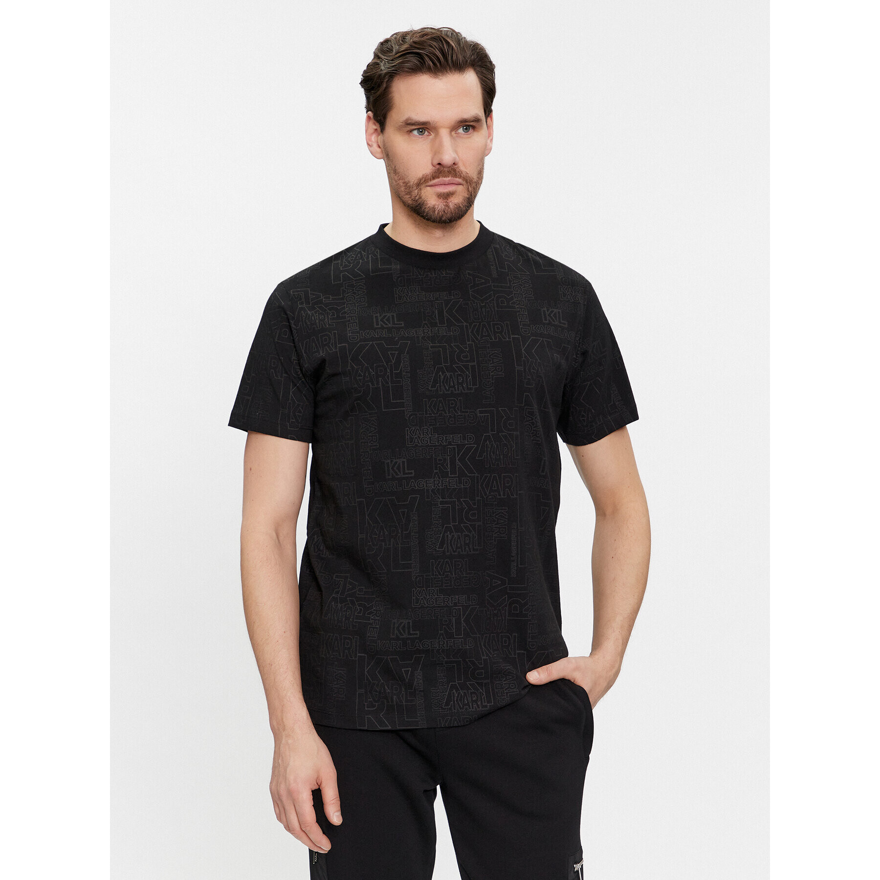 KARL LAGERFELD Тишърт 755060 541224 Черен Regular Fit - Pepit.bg
