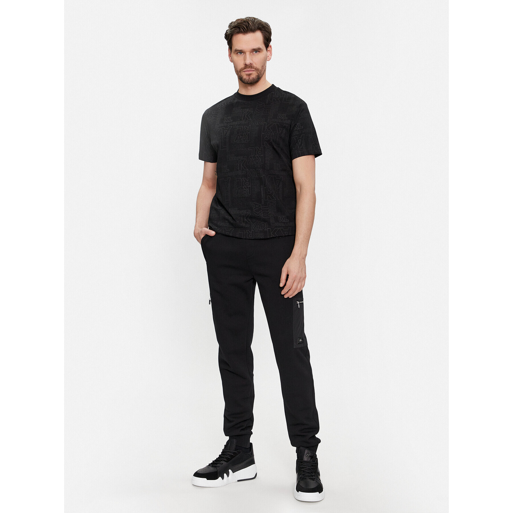 KARL LAGERFELD Тишърт 755060 541224 Черен Regular Fit - Pepit.bg