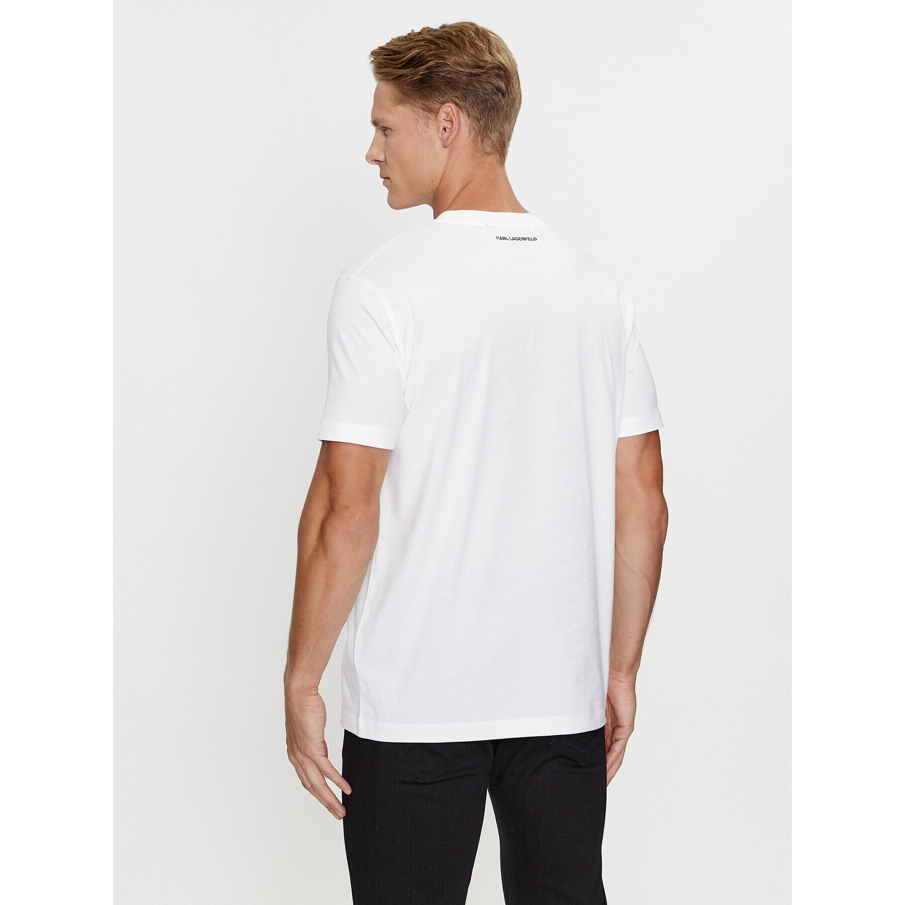 KARL LAGERFELD Тишърт 755061 534241 Бял Regular Fit - Pepit.bg