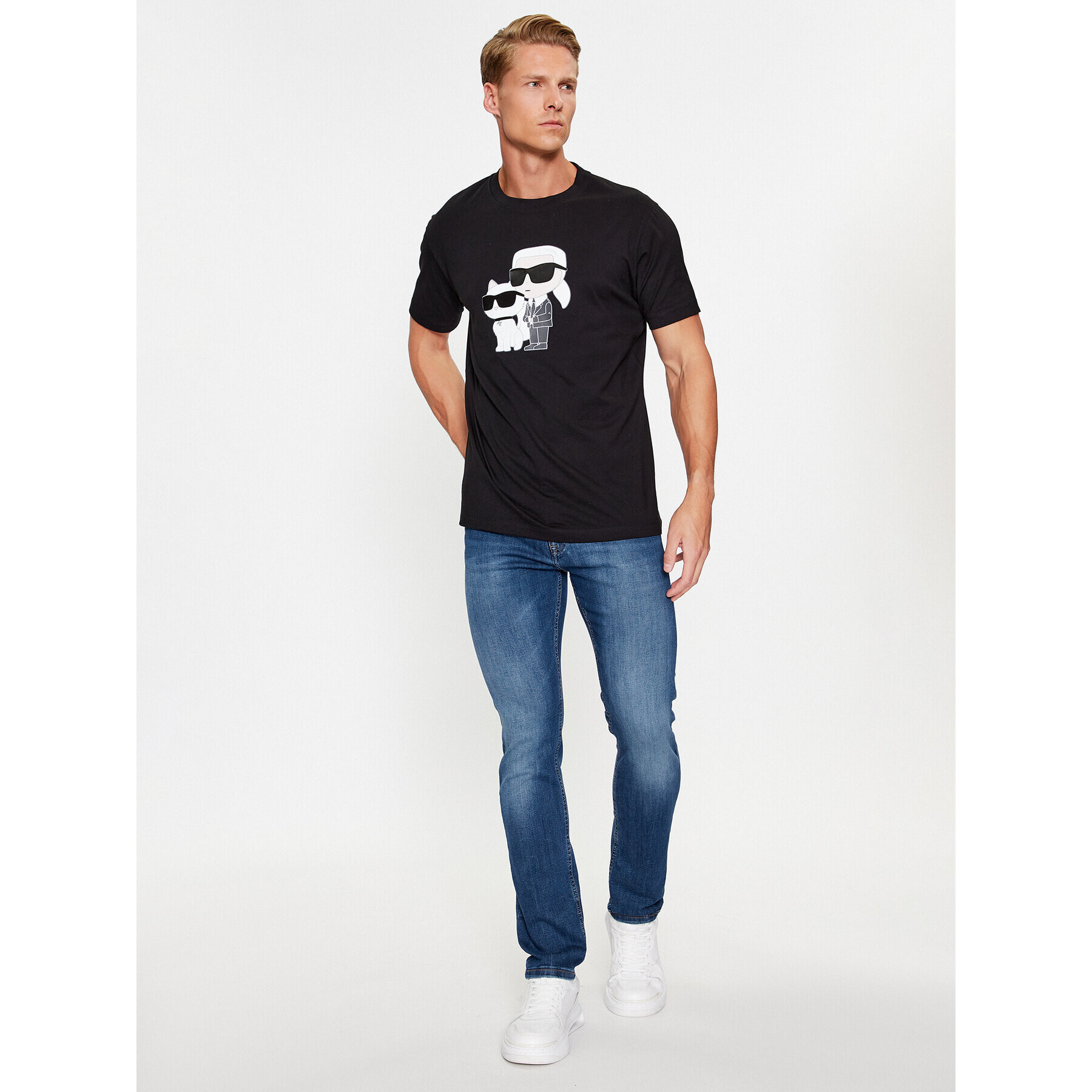 KARL LAGERFELD Тишърт 755061 534241 Черен Regular Fit - Pepit.bg