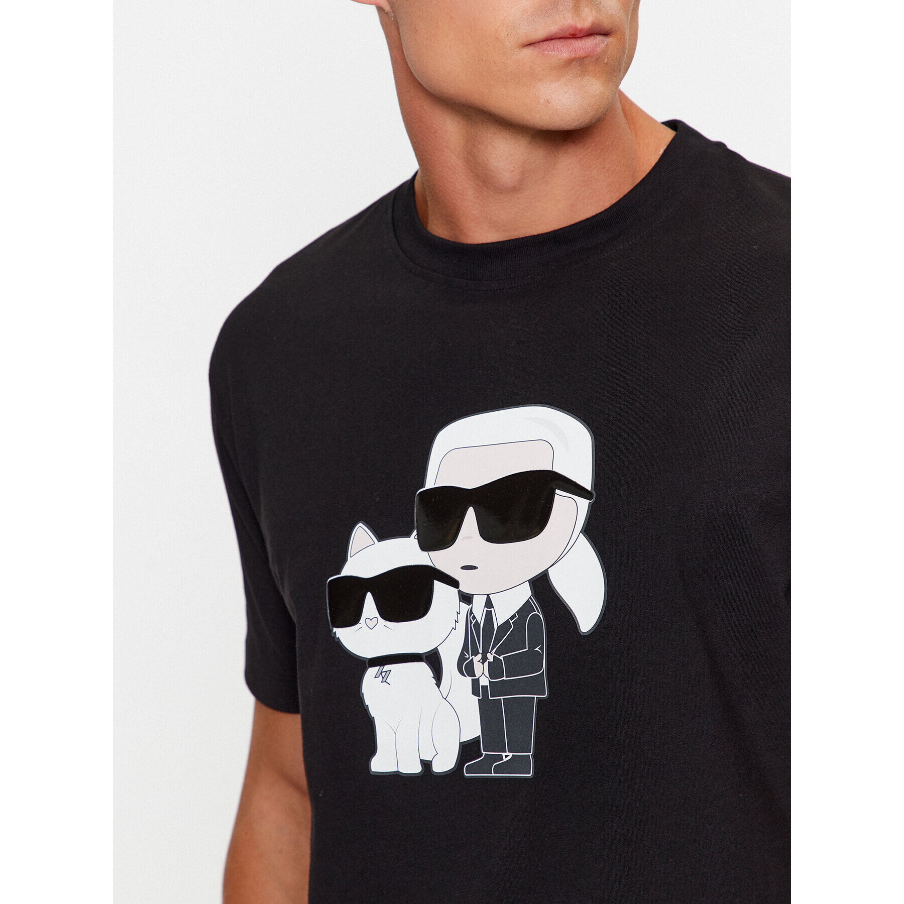 KARL LAGERFELD Тишърт 755061 534241 Черен Regular Fit - Pepit.bg