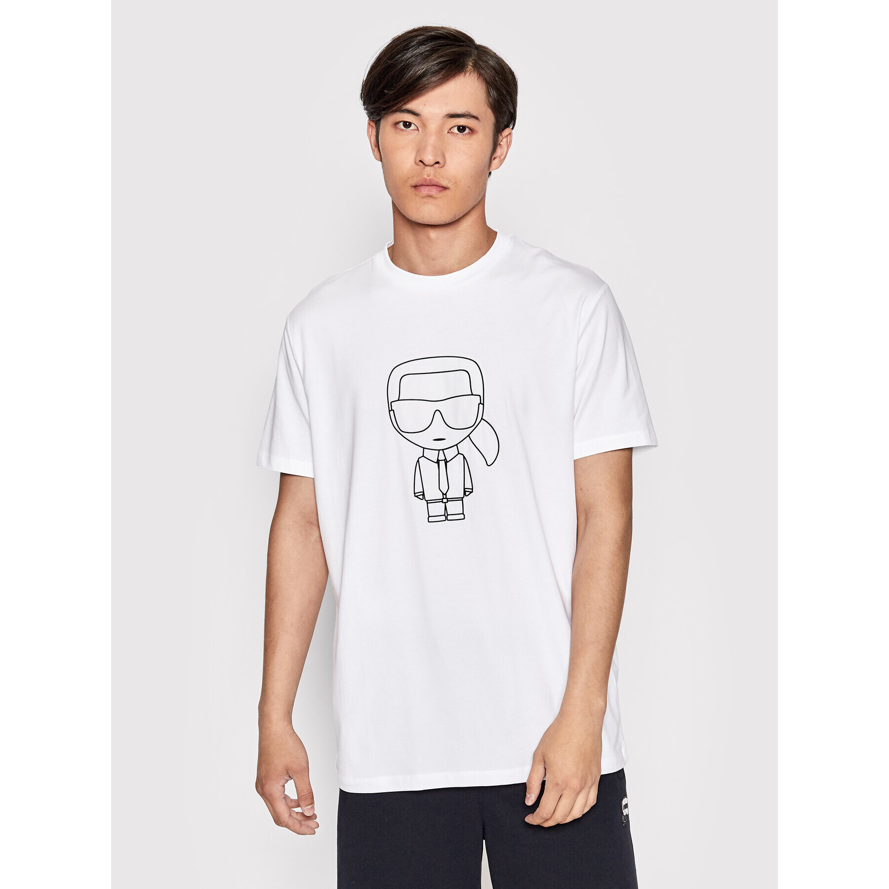 KARL LAGERFELD Тишърт 755064 Бял Regular Fit - Pepit.bg