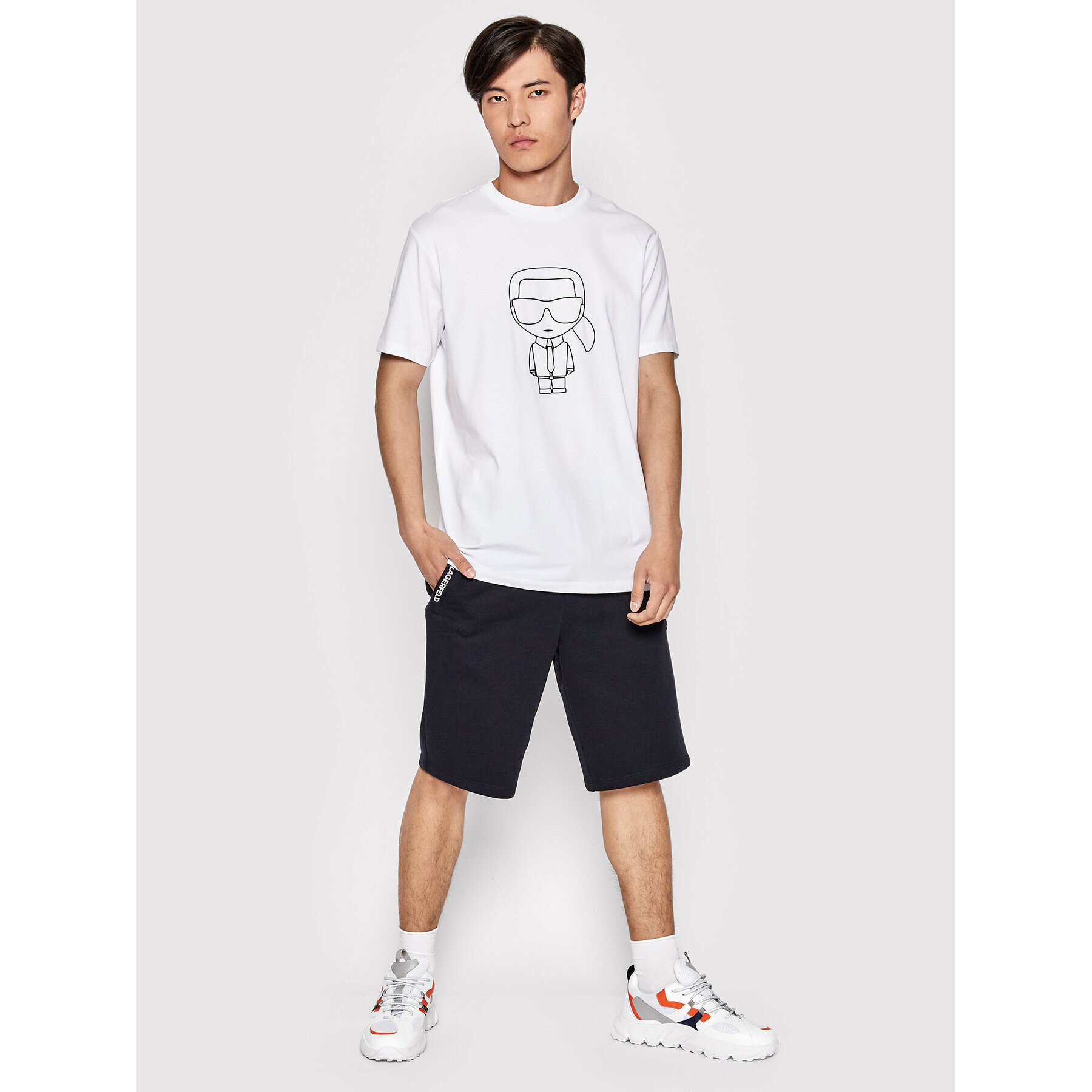 KARL LAGERFELD Тишърт 755064 Бял Regular Fit - Pepit.bg