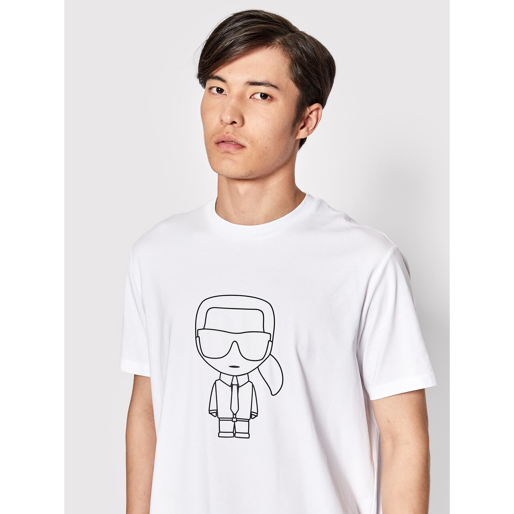 KARL LAGERFELD Тишърт 755064 Бял Regular Fit - Pepit.bg
