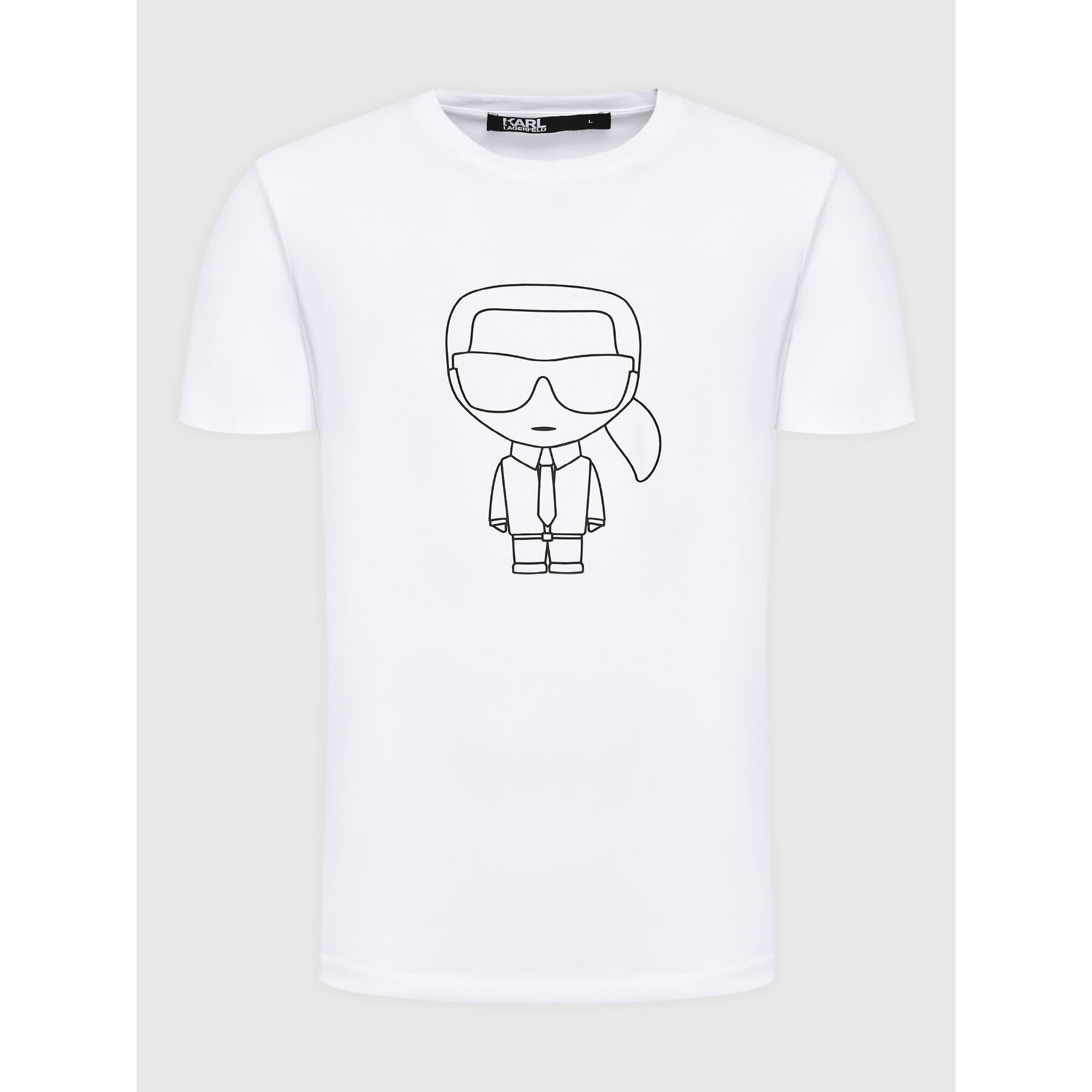 KARL LAGERFELD Тишърт 755064 Бял Regular Fit - Pepit.bg