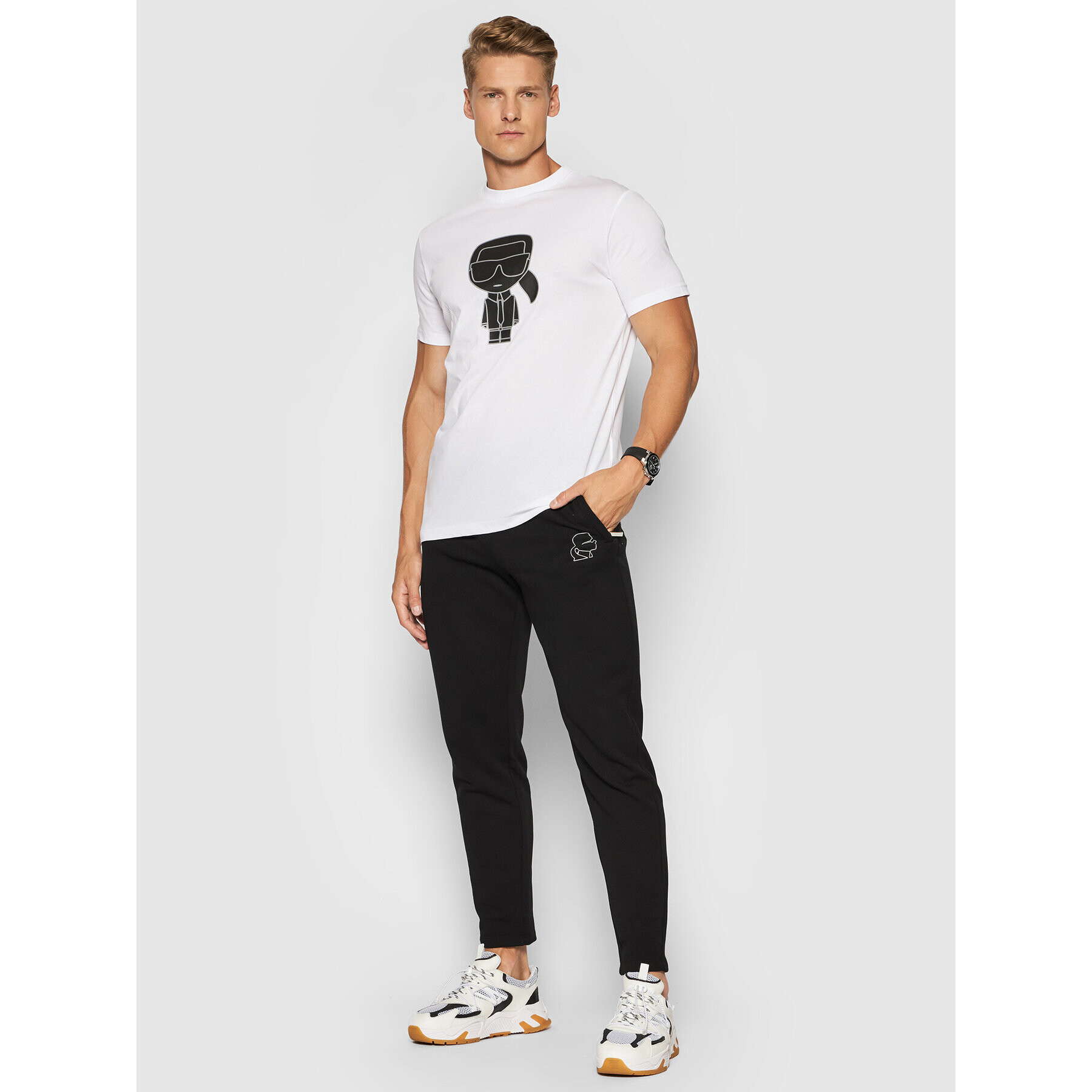 KARL LAGERFELD Тишърт 755072 512224 Бял Regular Fit - Pepit.bg