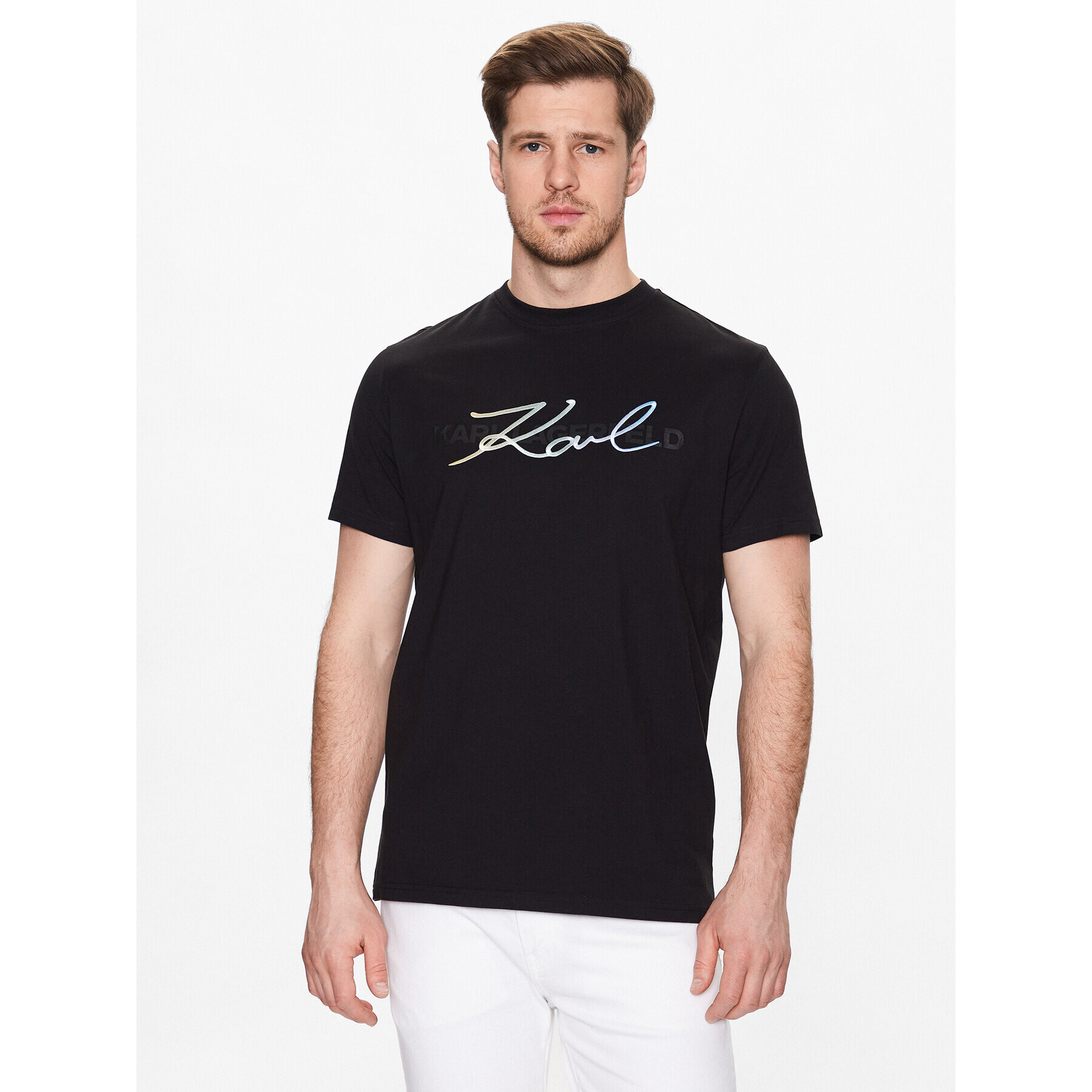 KARL LAGERFELD Тишърт 755073 532250 Черен Regular Fit - Pepit.bg