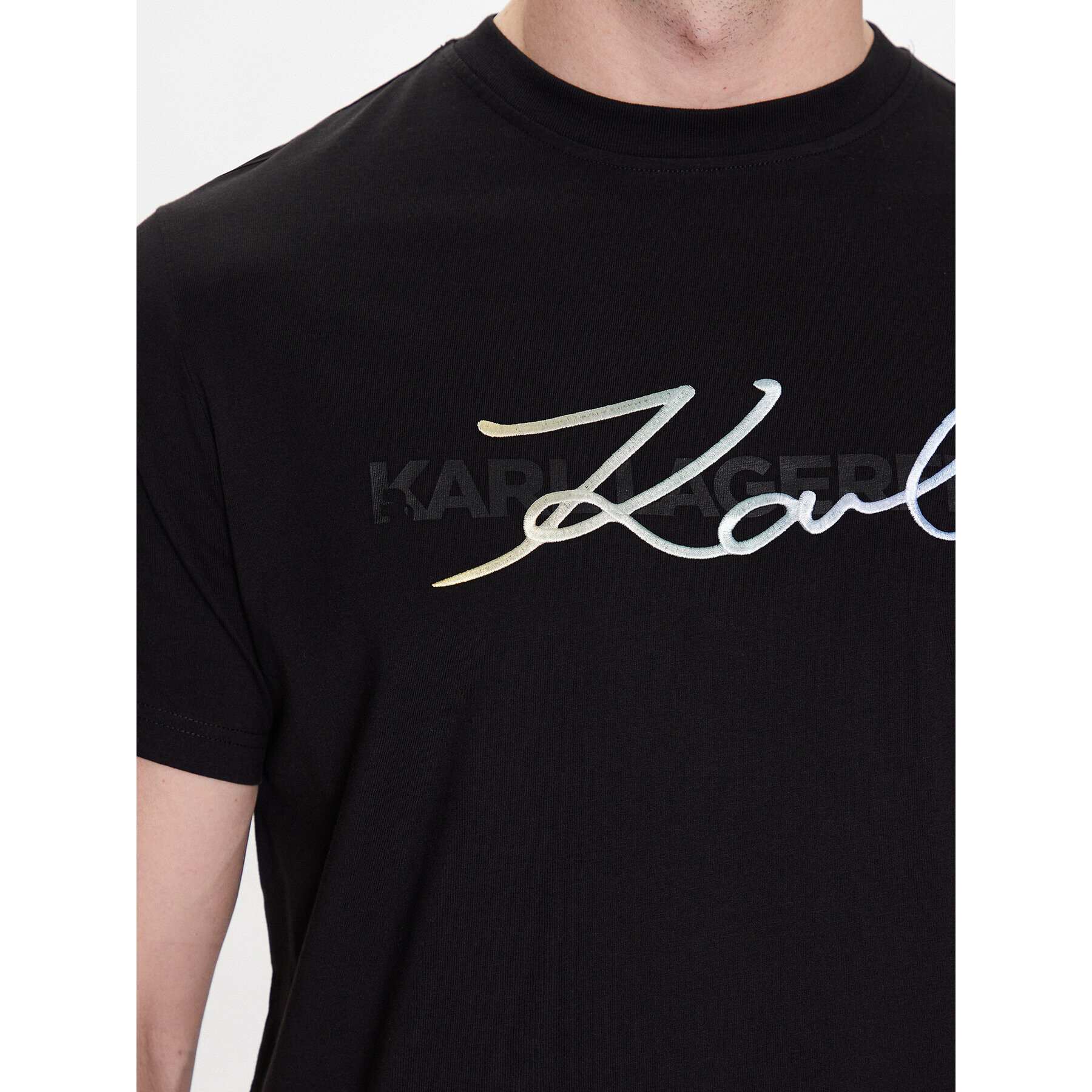 KARL LAGERFELD Тишърт 755073 532250 Черен Regular Fit - Pepit.bg