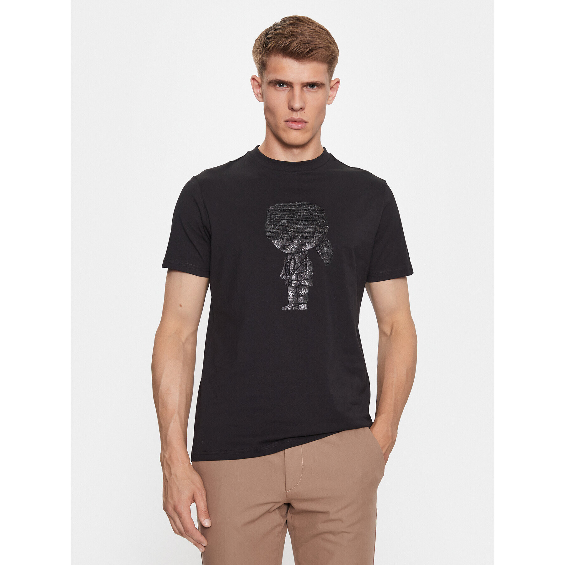 KARL LAGERFELD Тишърт 755073 534250 Черен Regular Fit - Pepit.bg