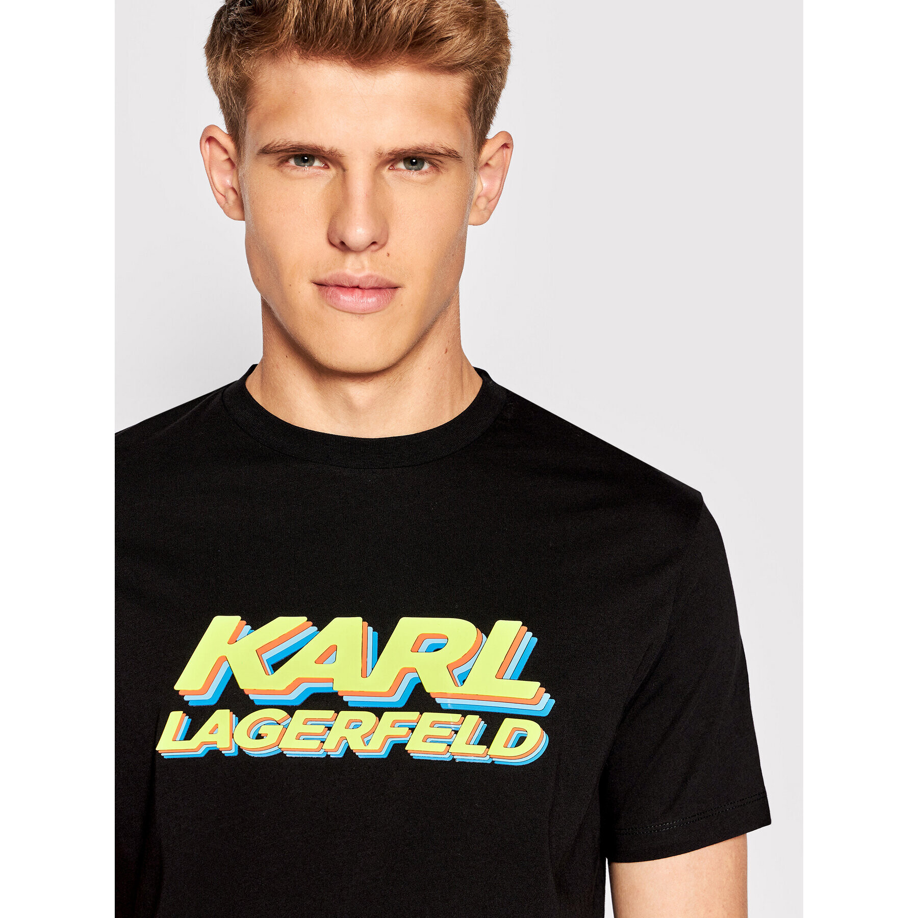 KARL LAGERFELD Тишърт 755080 523224 Черен Regular Fit - Pepit.bg