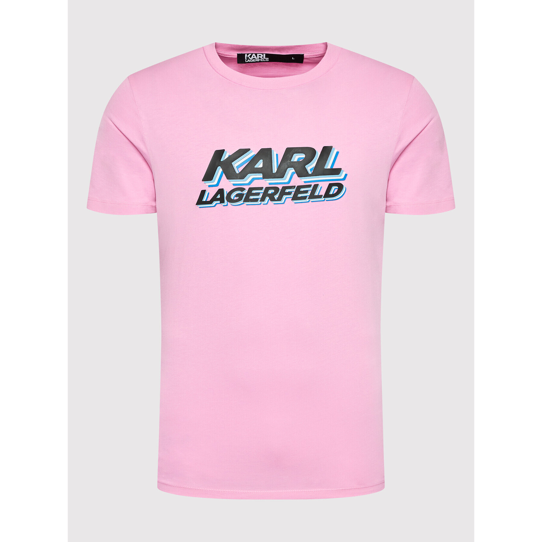 KARL LAGERFELD Тишърт 755080 523224 Розов Regular Fit - Pepit.bg