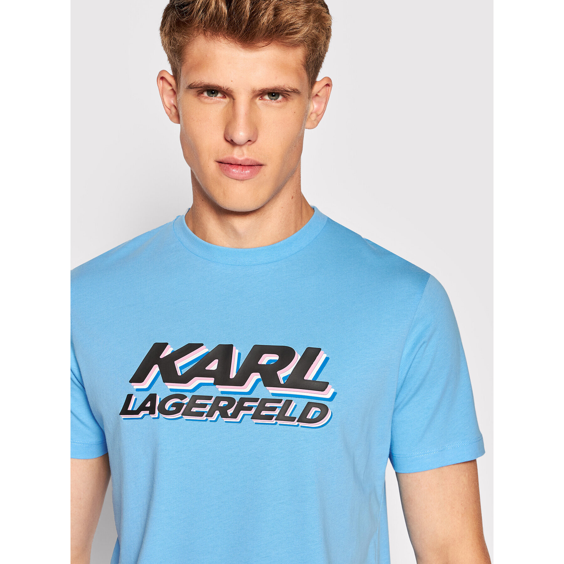 KARL LAGERFELD Тишърт 755080 523224 Син Regular Fit - Pepit.bg