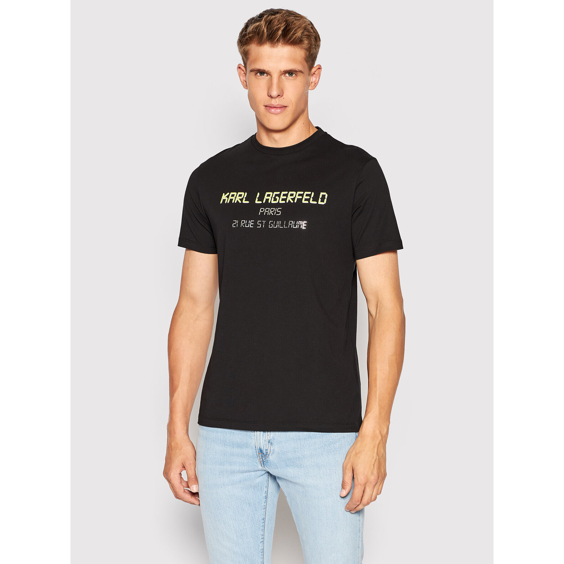 KARL LAGERFELD Тишърт 755081 523224 Черен Regular Fit - Pepit.bg