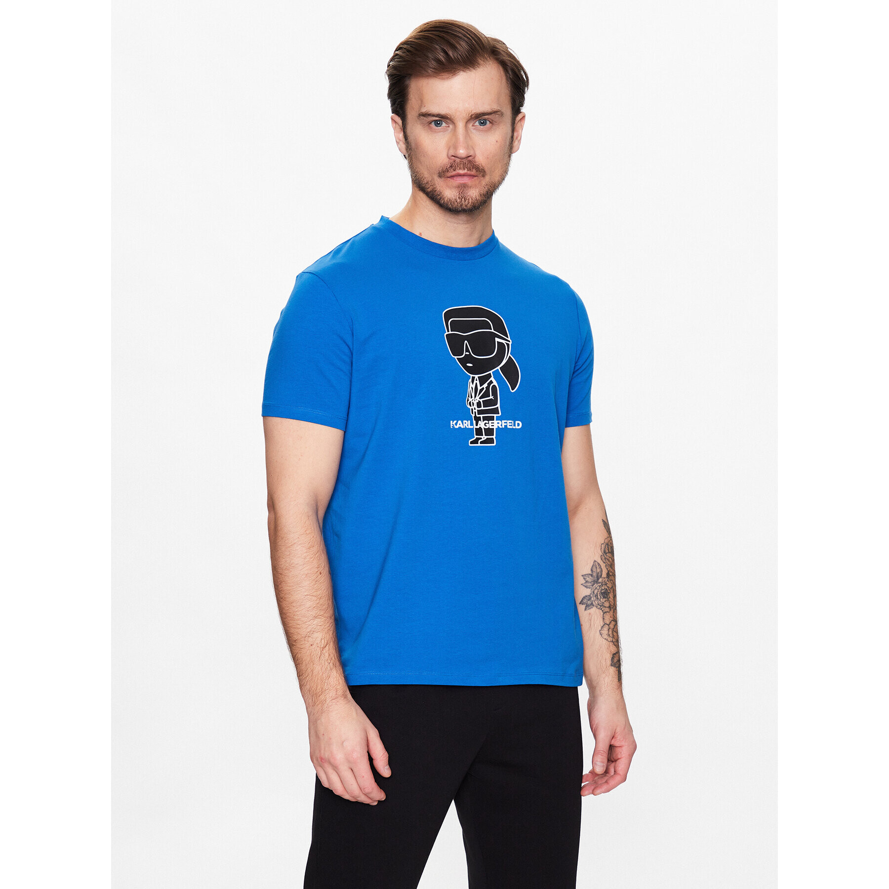KARL LAGERFELD Тишърт 755086 531221 Син Regular Fit - Pepit.bg